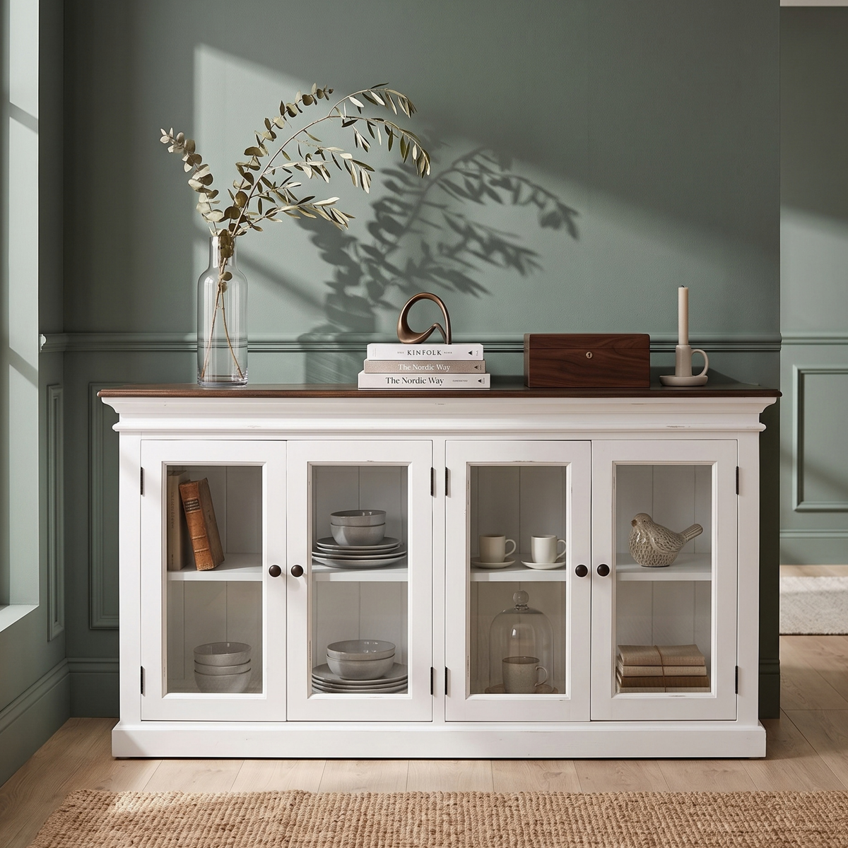 Halifax Accent Display Buffet with 4 Glass Doors 65''