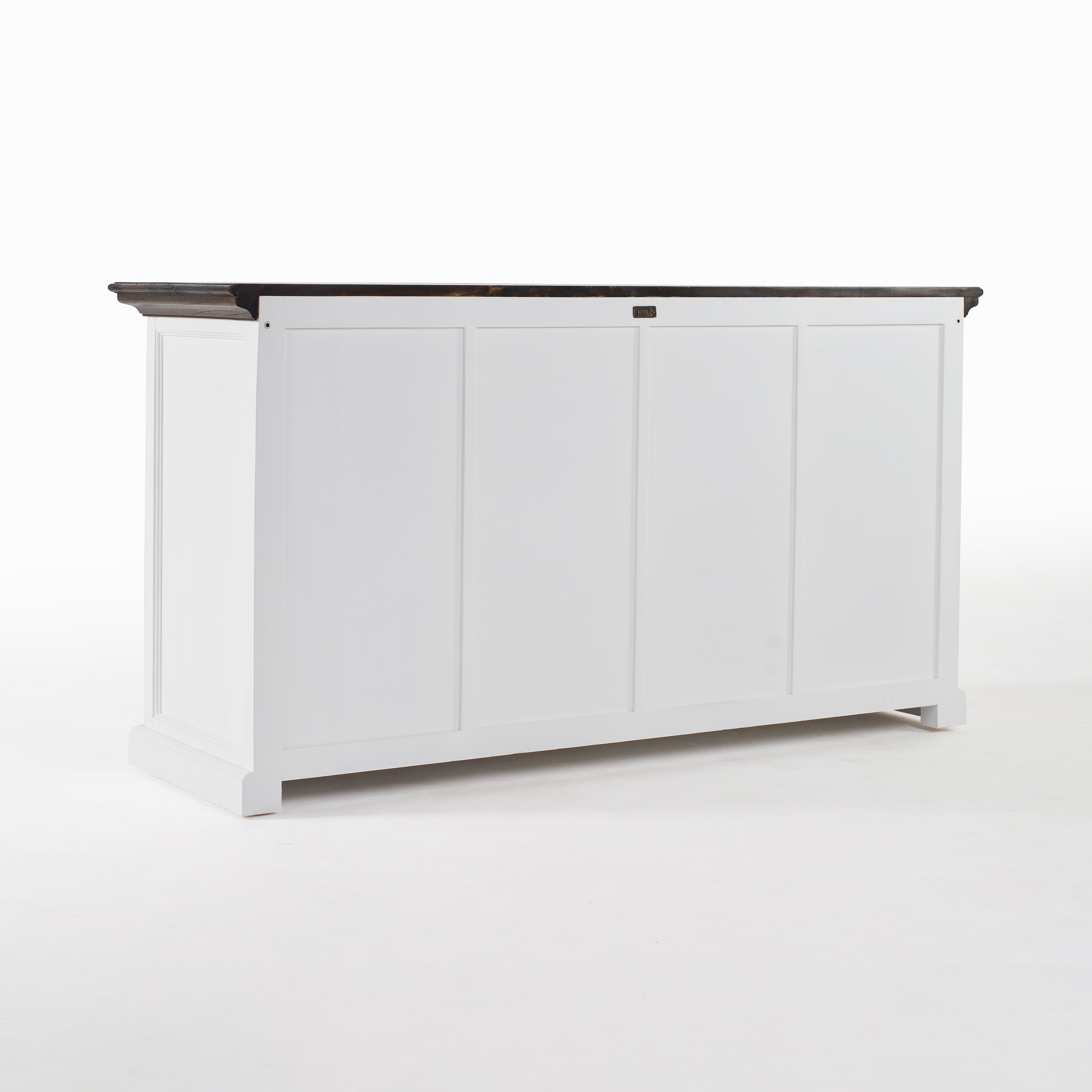 Large Solid Wood Buffet | White Gloss Finish | Coastal Hampton