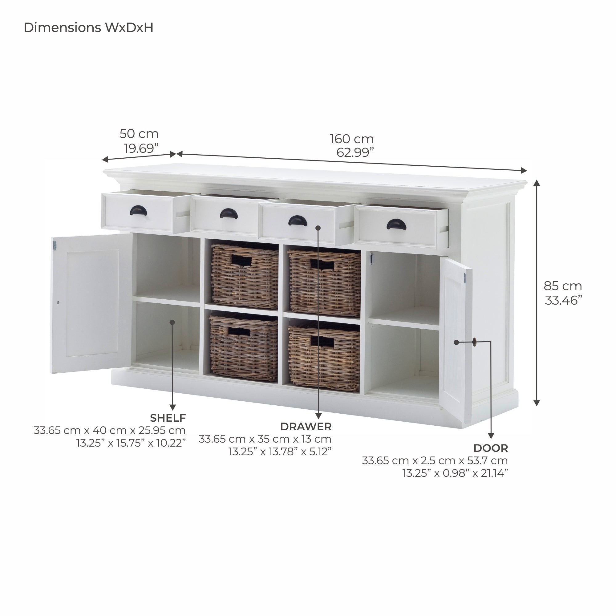 Halifax Buffet with 4 Baskets