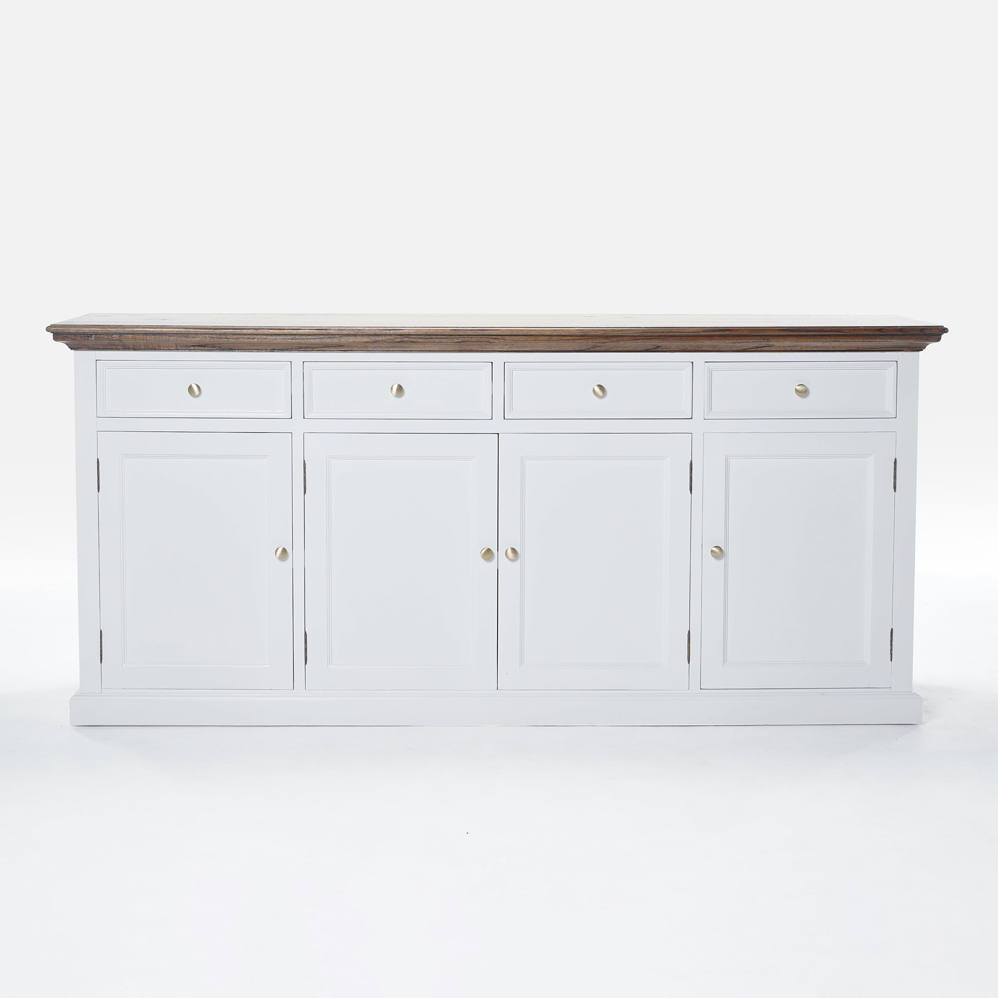 Corfu Large Buffet 4 Doors 4 Drawers 79'', Medium Brown