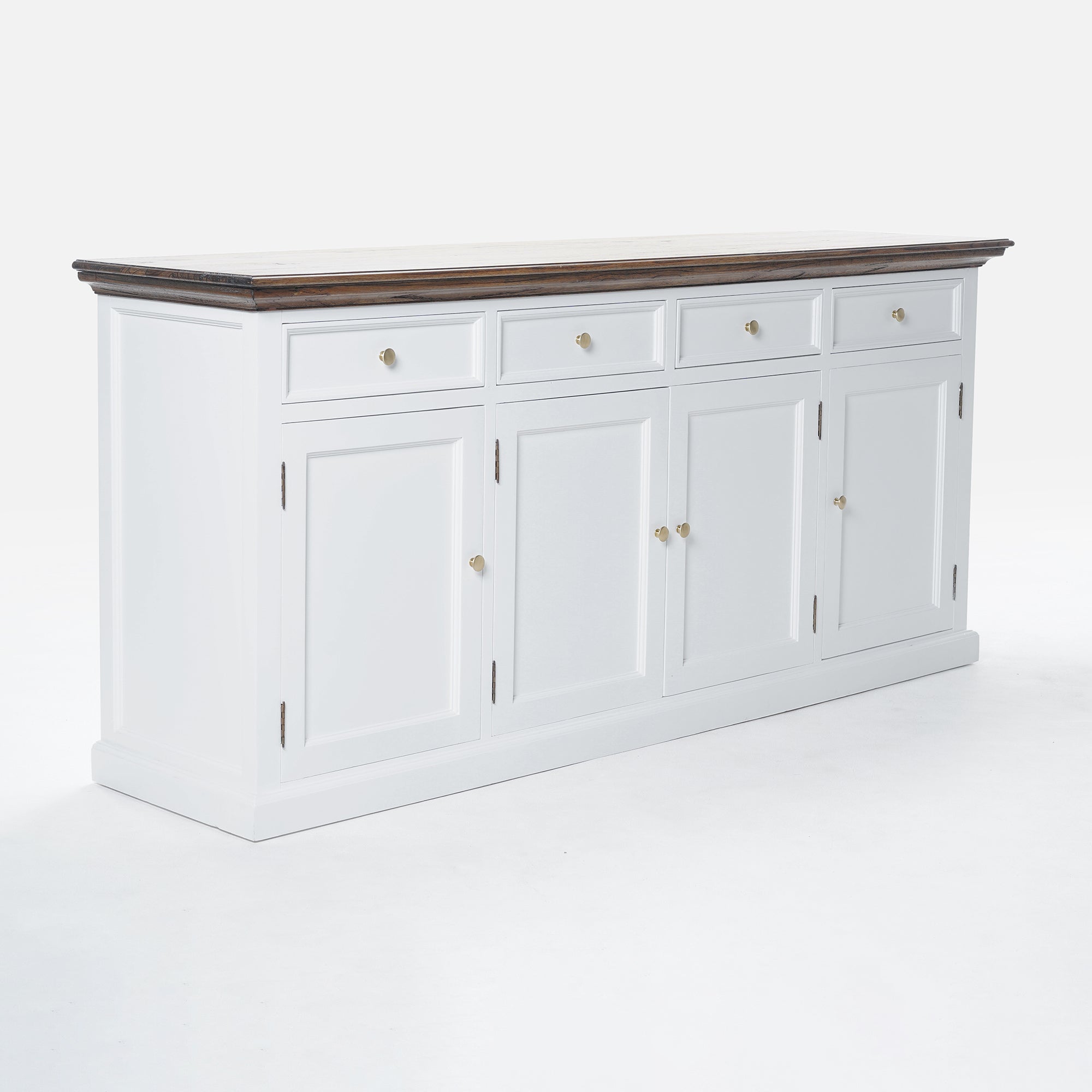 Corfu Large Buffet 4 Doors 4 Drawers 79'', Medium Brown