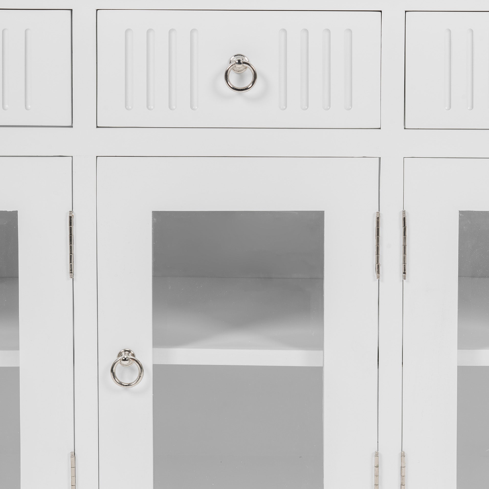 Skansen Large Buffet with 5 Glass Doors and 3 Drawers 71''