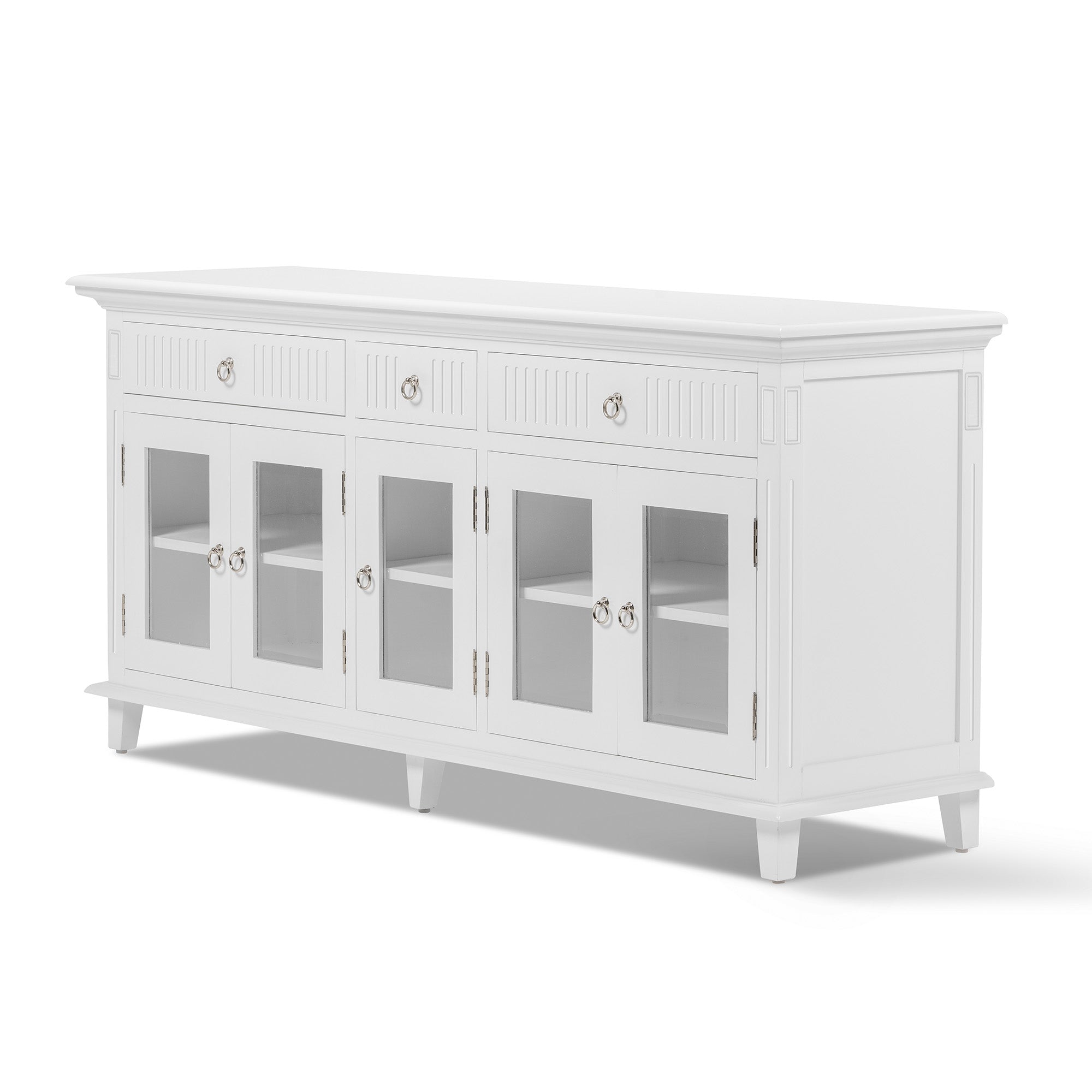 Skansen Large Buffet with 5 Glass Doors and 3 Drawers 71''