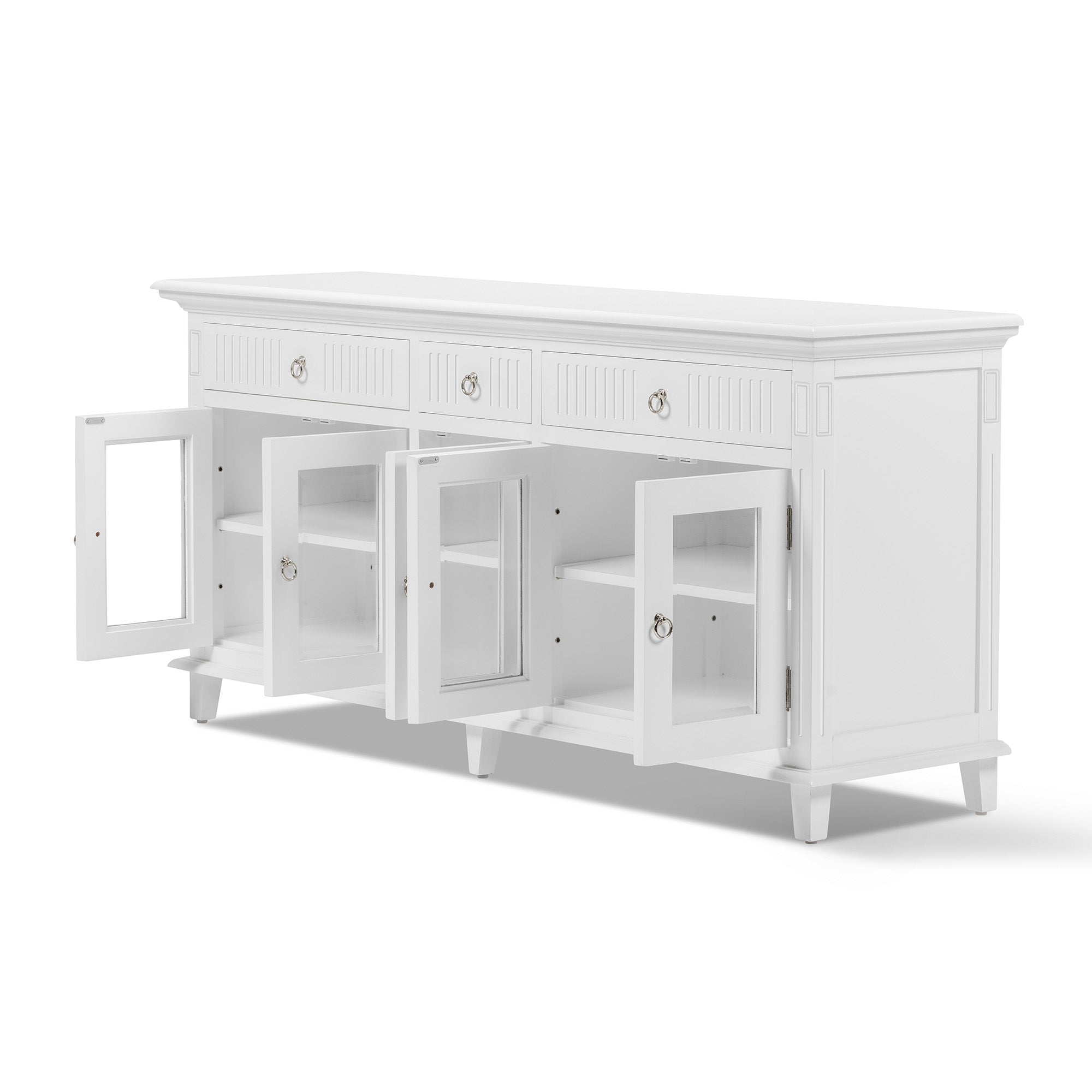 Skansen Large Buffet with 5 Glass Doors and 3 Drawers 71''