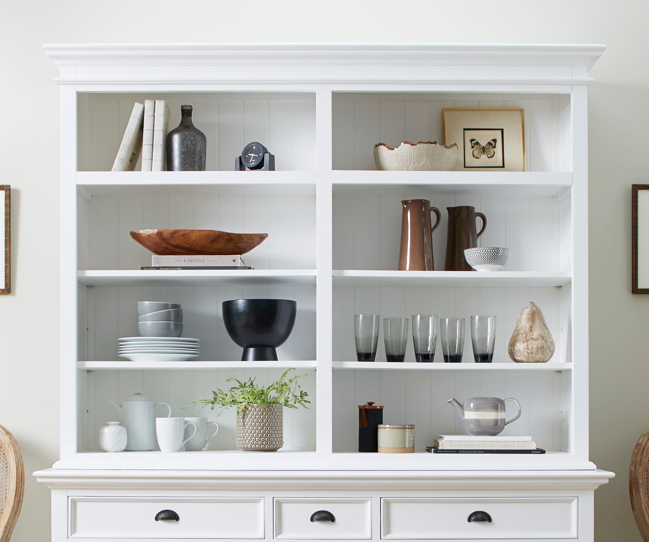 Hutch Bookcase 5 Doors, 3 Drawers - TOP