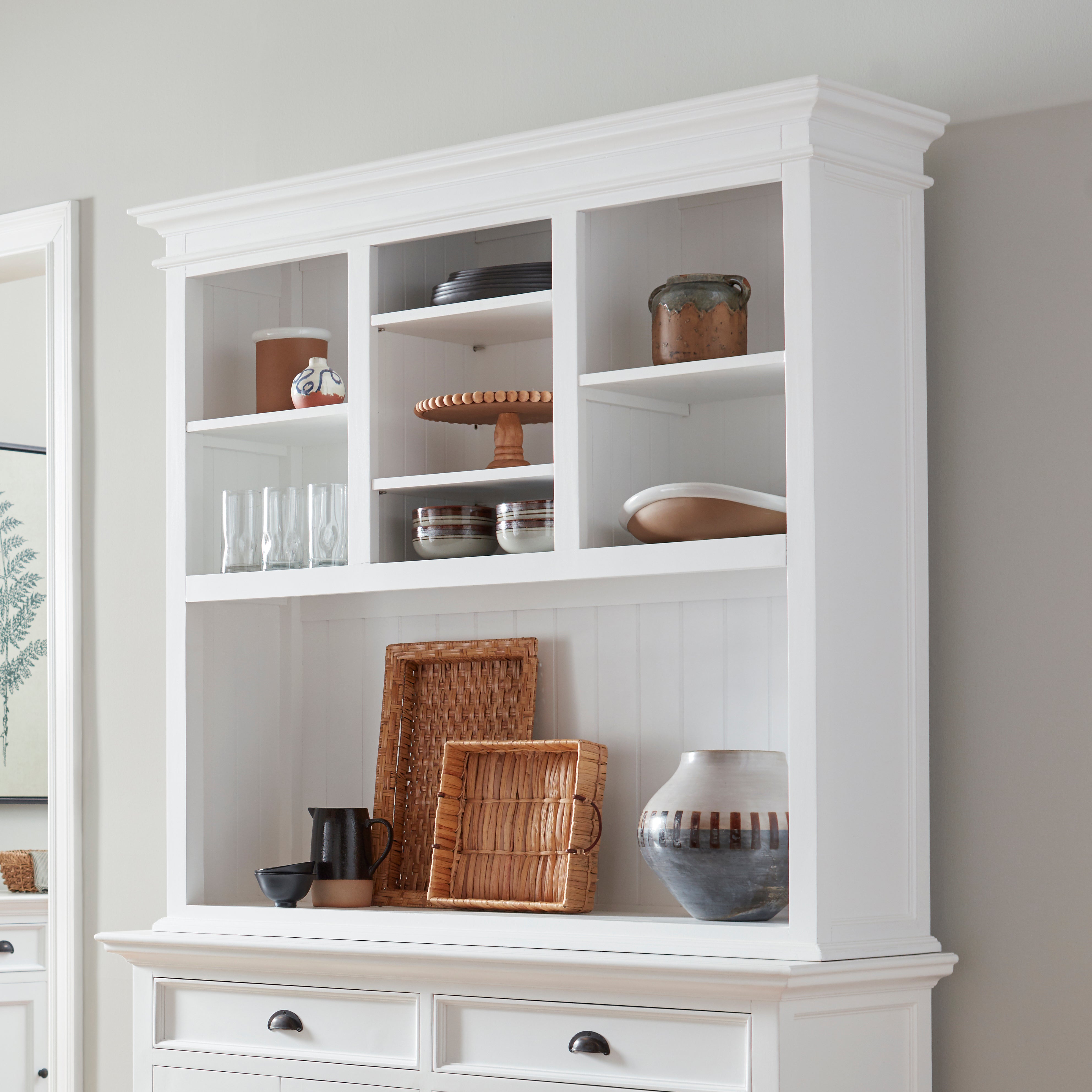 Buffet Hutch Unit with 2 Adjustable Shelves - TOP