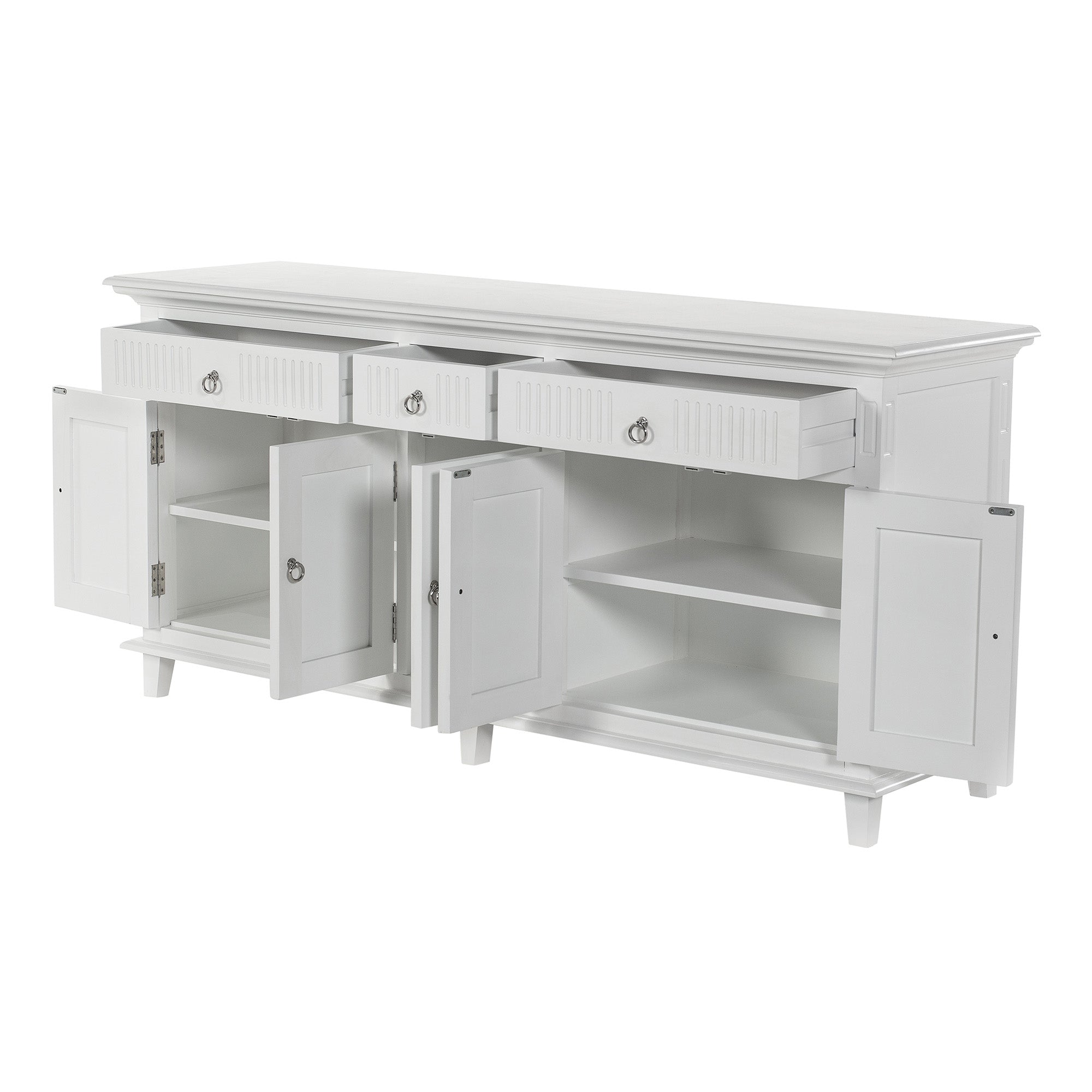 Skansen Kitchen Hutch Cabinet with 5 Doors 3 Drawers - BOTTOM