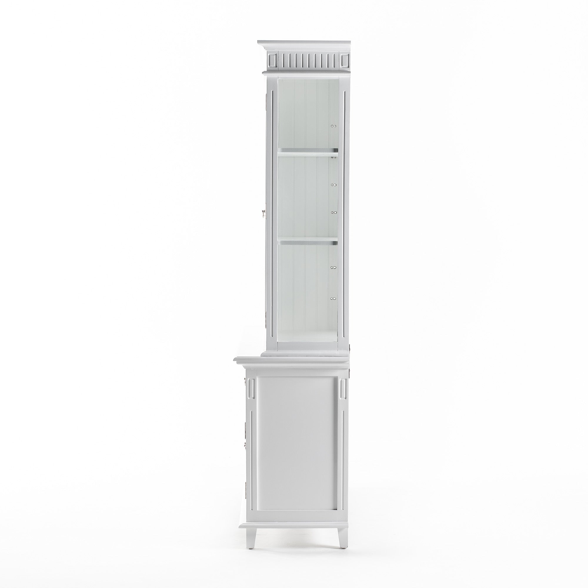 Skansen Glass-Display Hutch Cabinet with Adjustable Shelves 58''