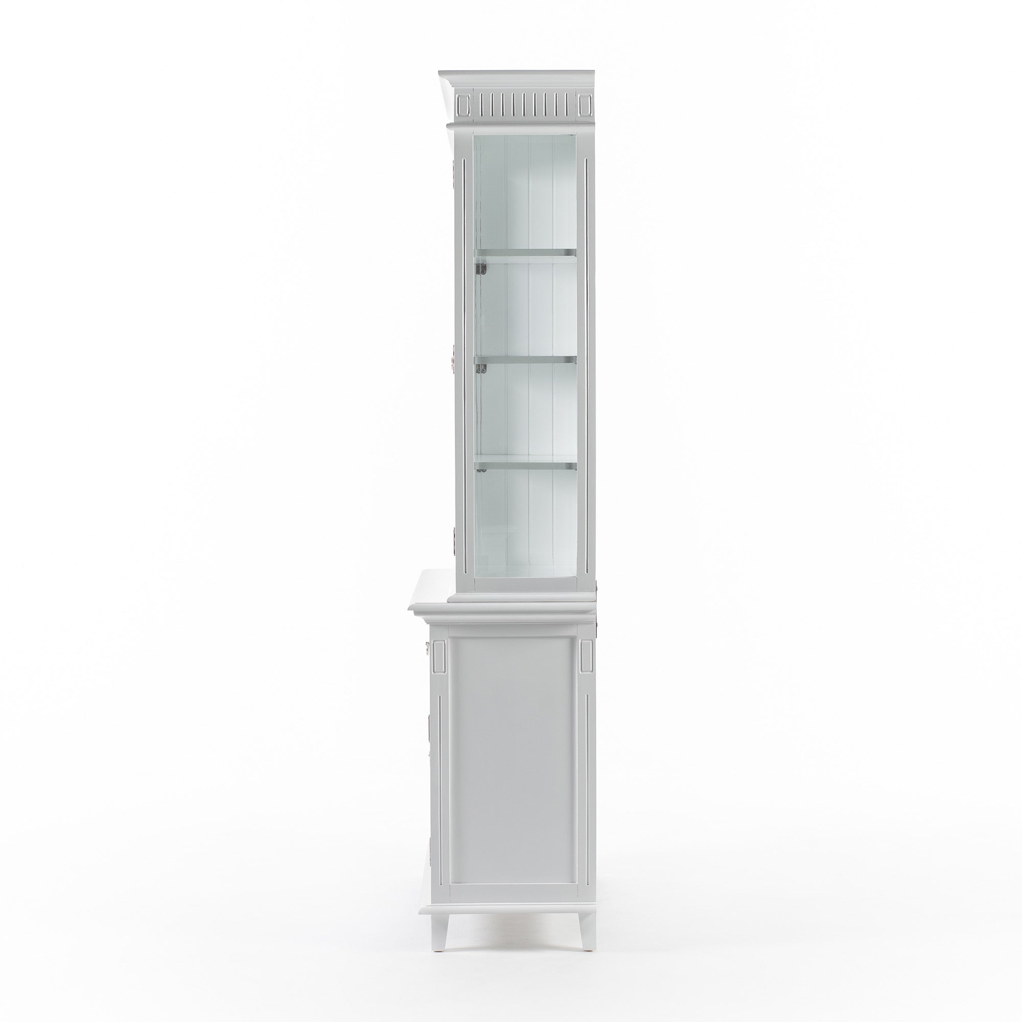 Skansen Glass-Display Hutch Unit with 4 Doors and 2 Drawers