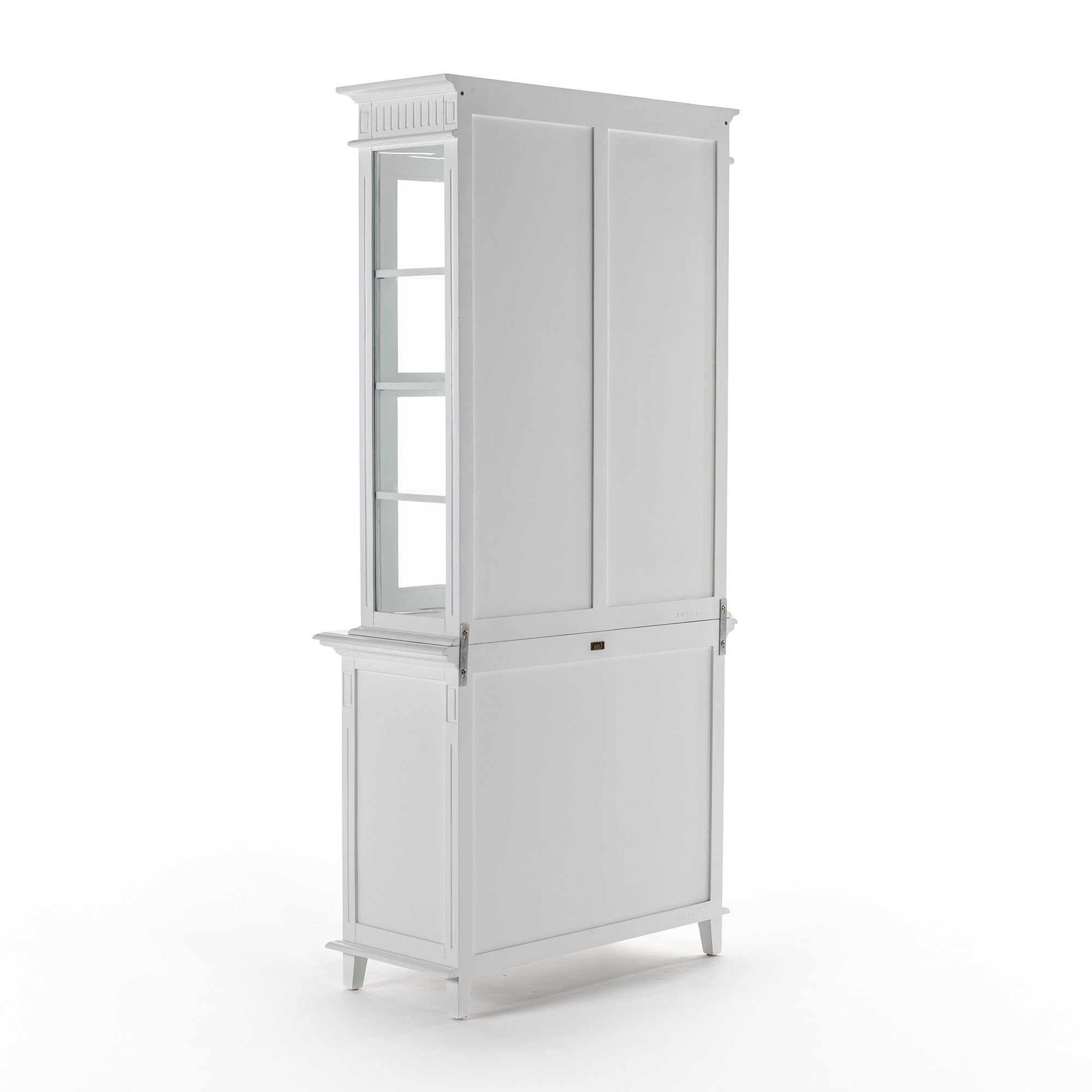 Skansen Glass-Display Hutch Unit with 4 Doors and 2 Drawers