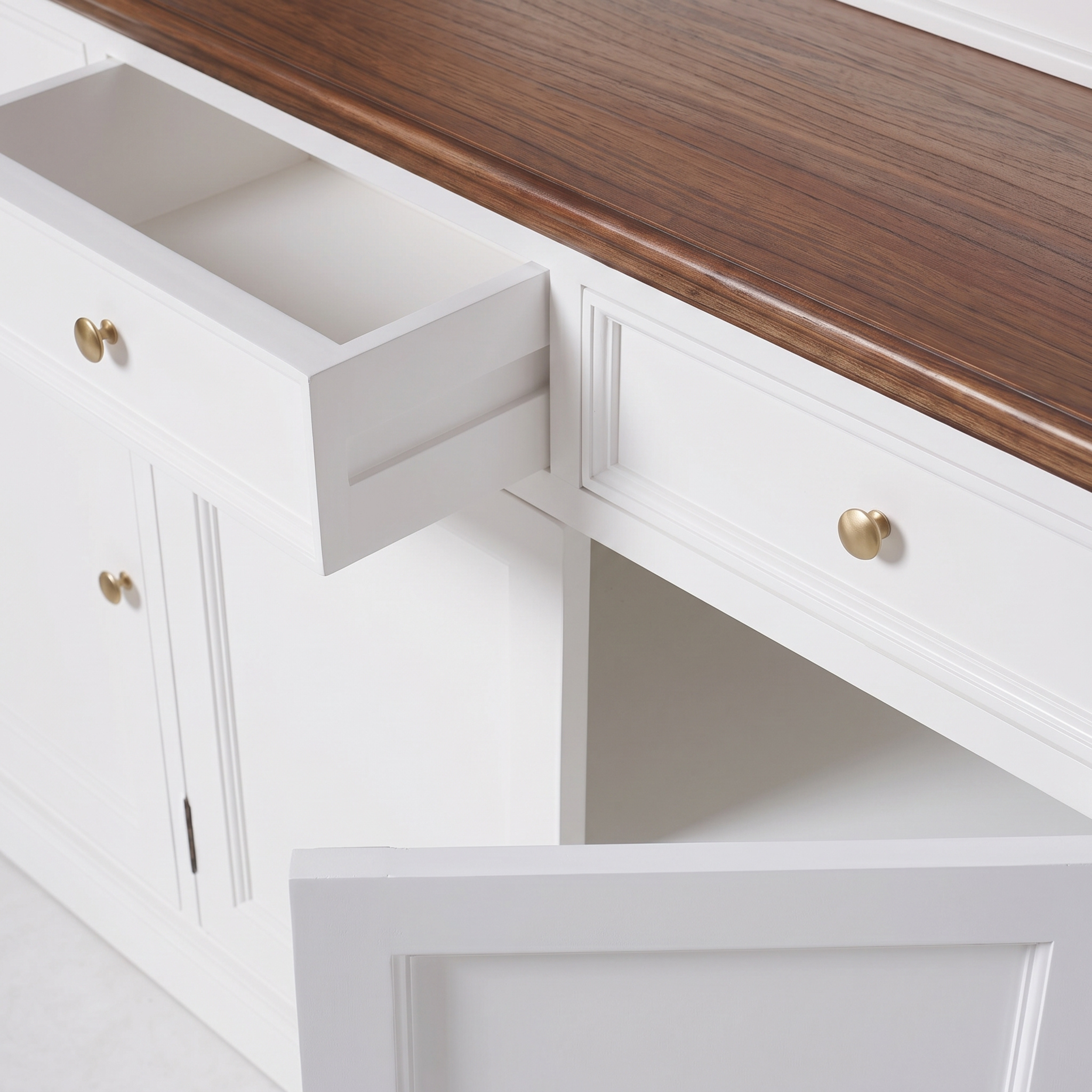 Corfu Buffet Hutch Unit with 4 Glass Doors 71''