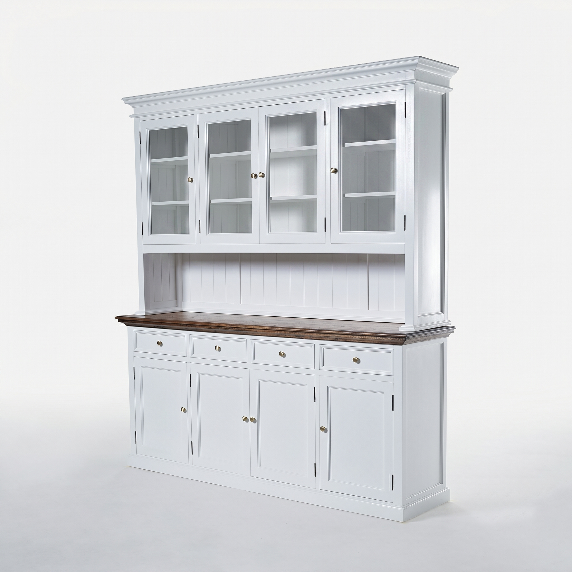 Corfu Buffet Hutch Unit with 4 Glass Doors 71''