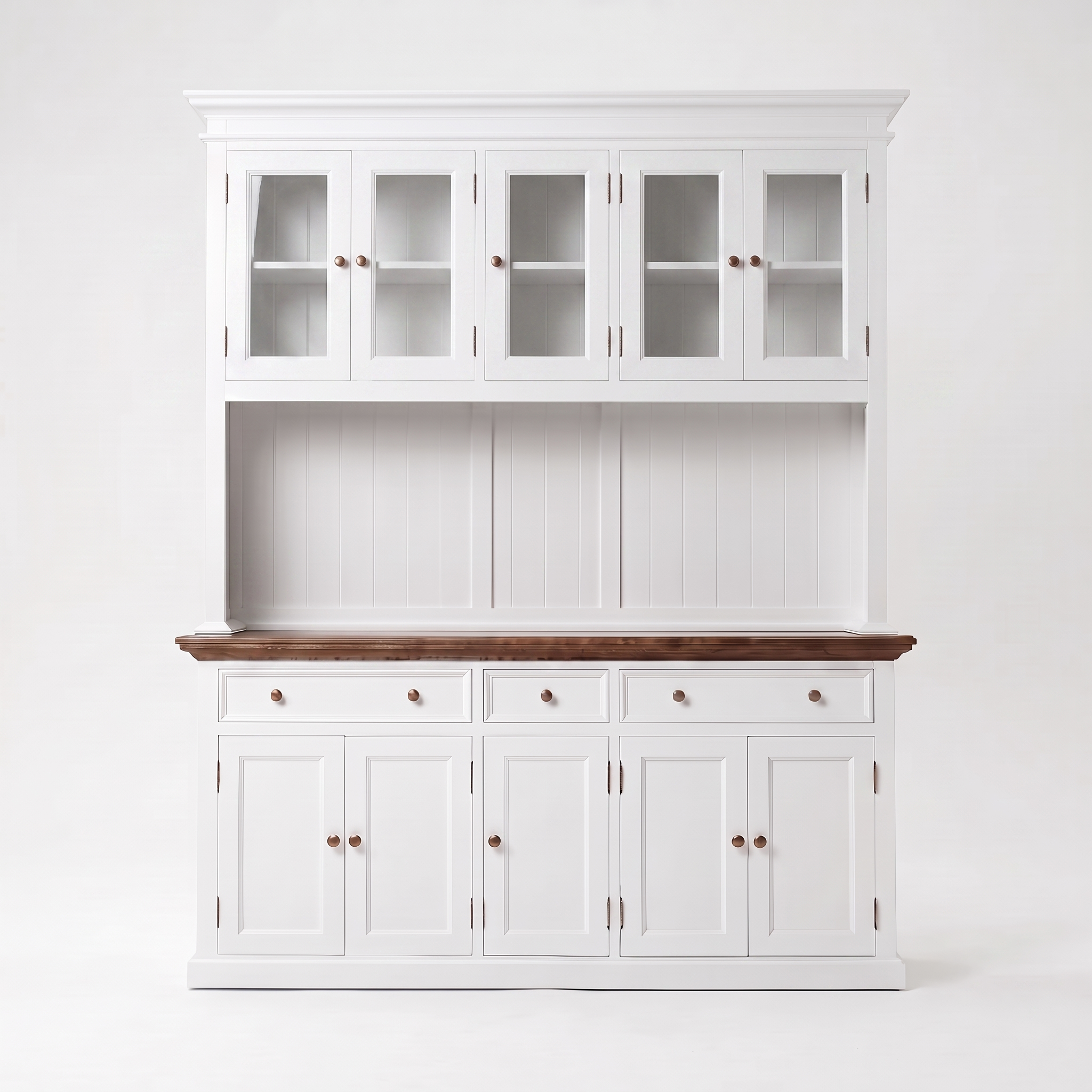Corfu Buffet Hutch Unit with 5 Glass Doors 71''