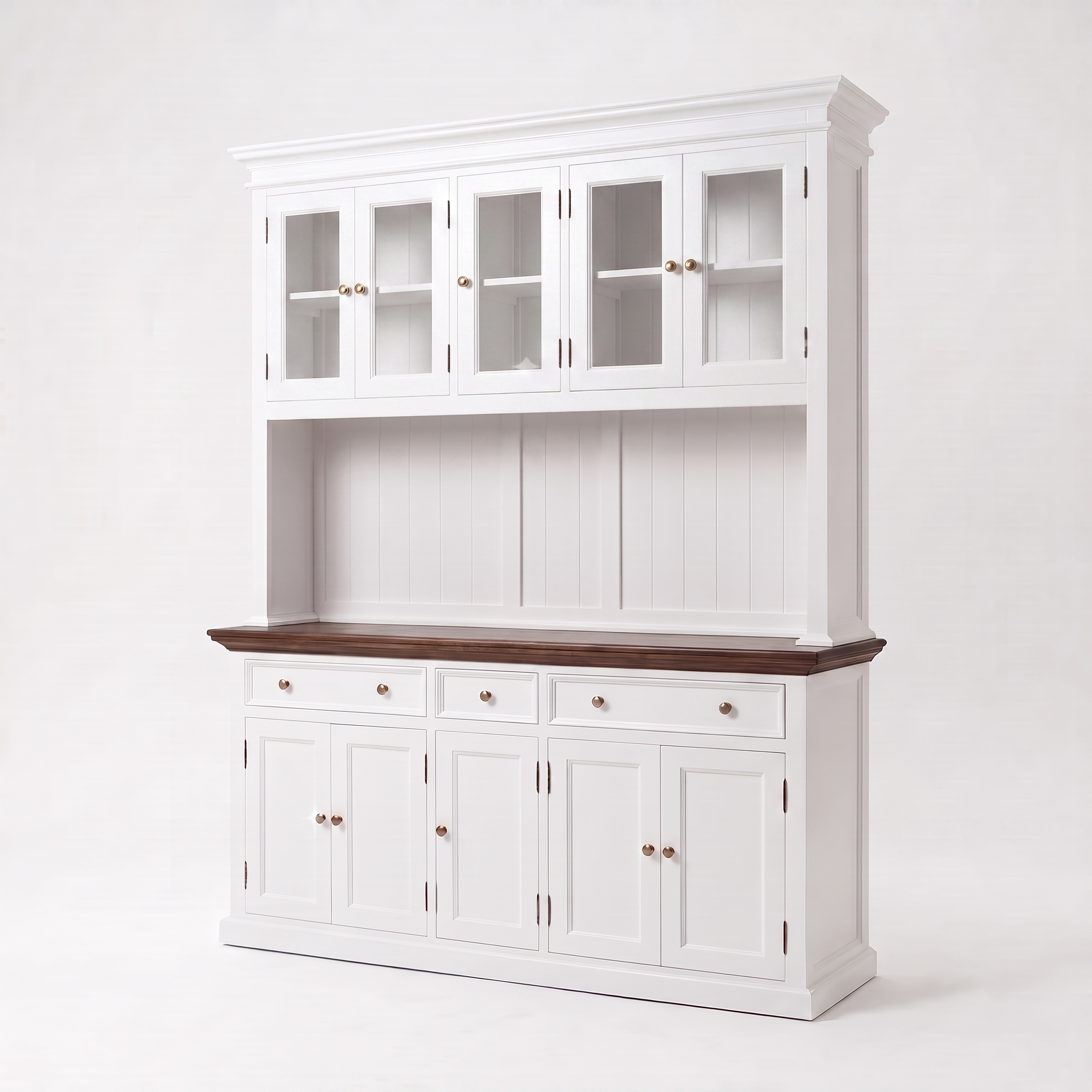 Corfu Buffet Hutch Unit with 5 Glass Doors 71''