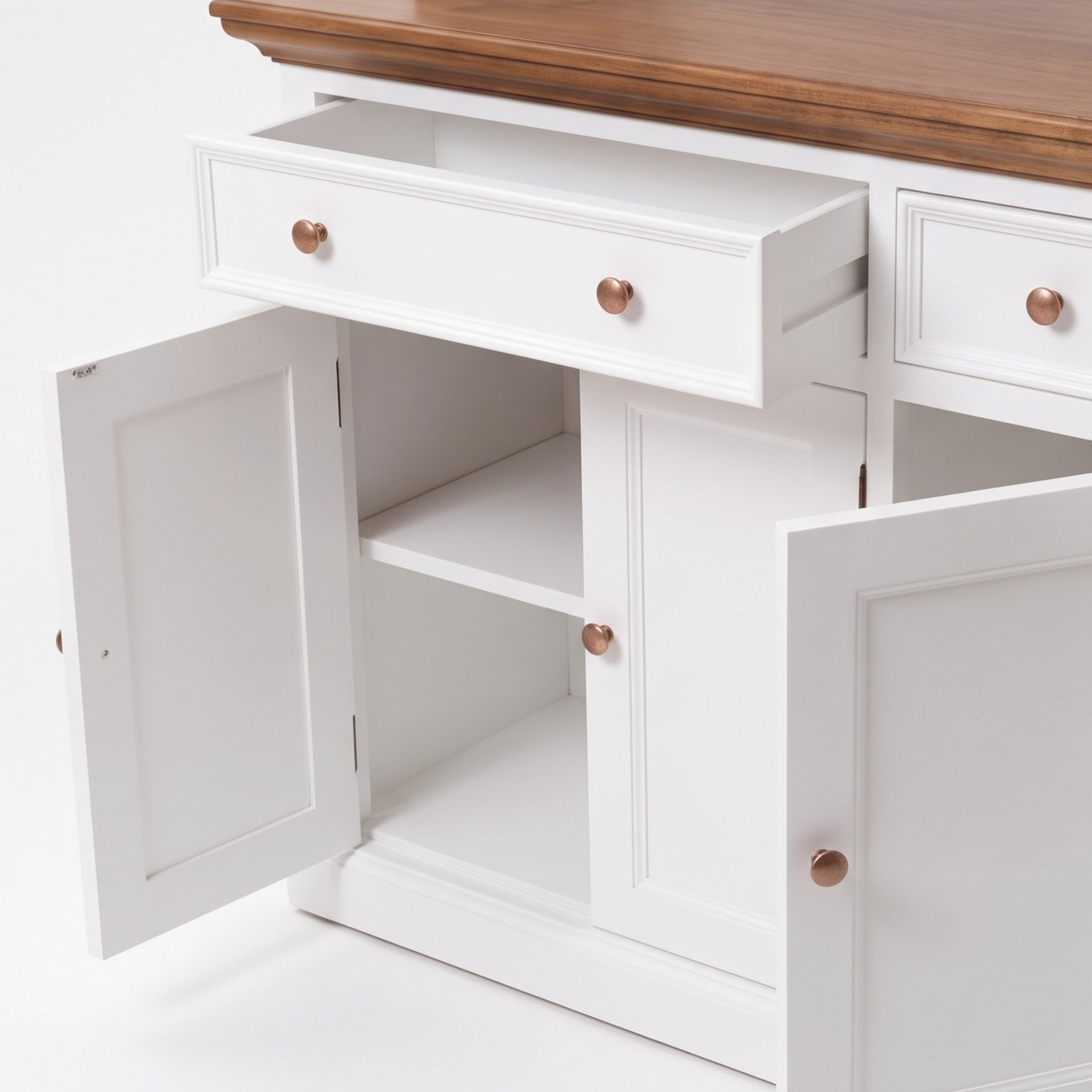 Corfu Hutch Bookcase Unit with 6 Open Shelves 71''
