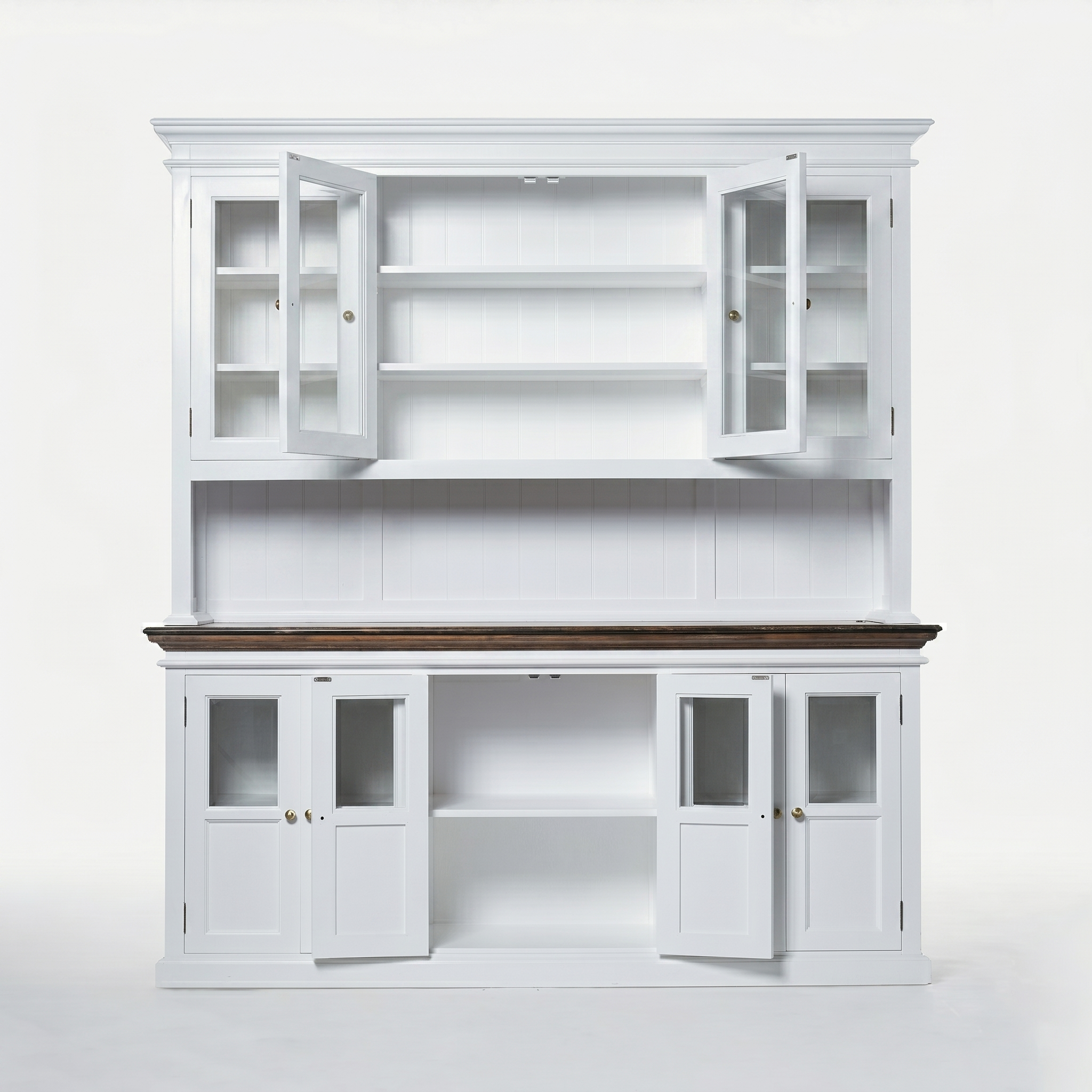 Corfu Hutch Unit with Glass Doors 71''