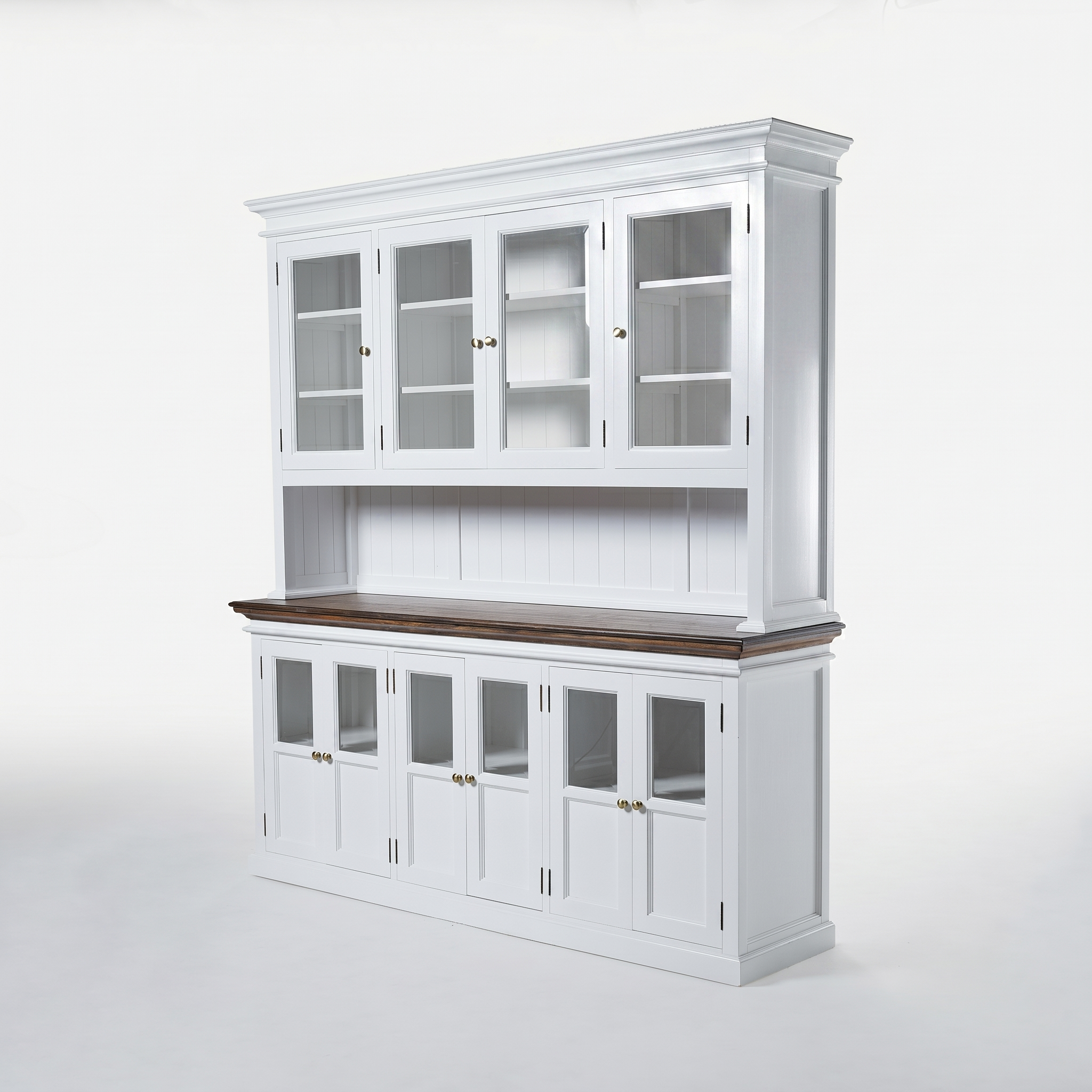 Corfu Hutch Unit with Glass Doors 71''