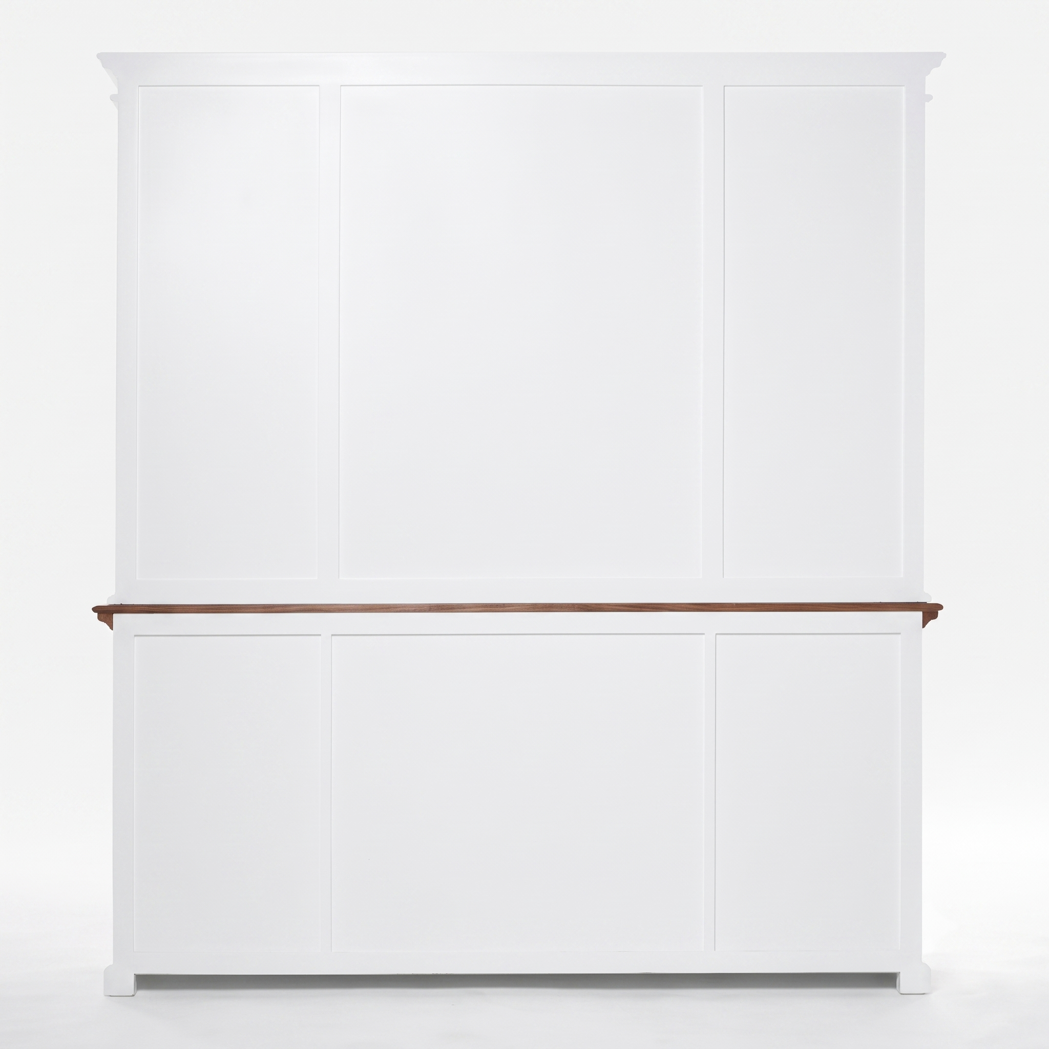 Corfu Large Hutch Bookcase Unit with 6 Glass Doors 79''