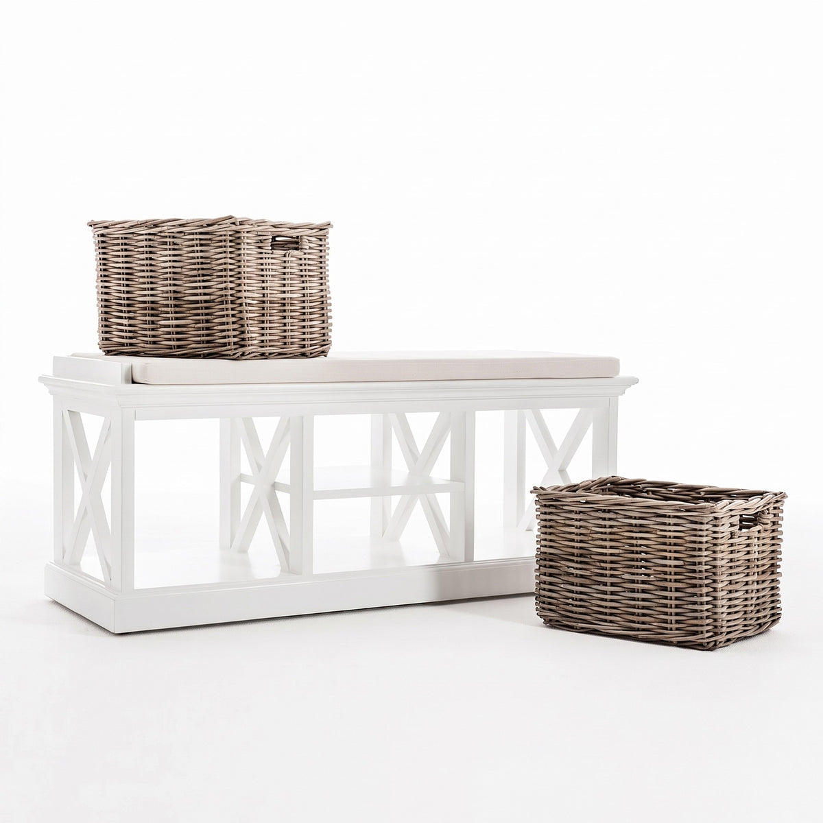 Halifax Bench & Basket Set