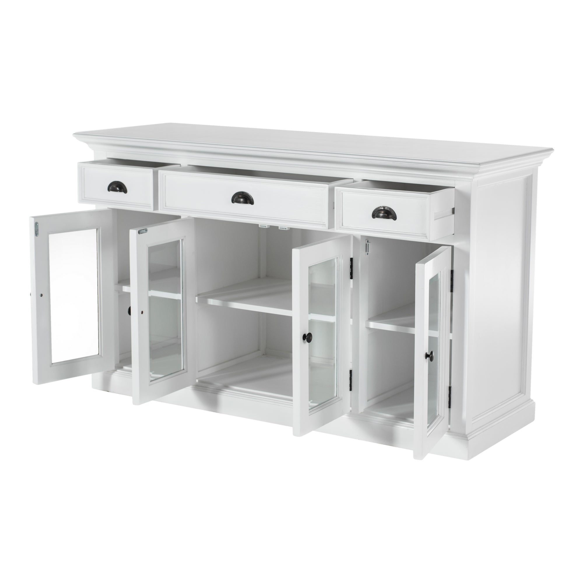 Buffet with 4 Glass Doors 3 Drawers