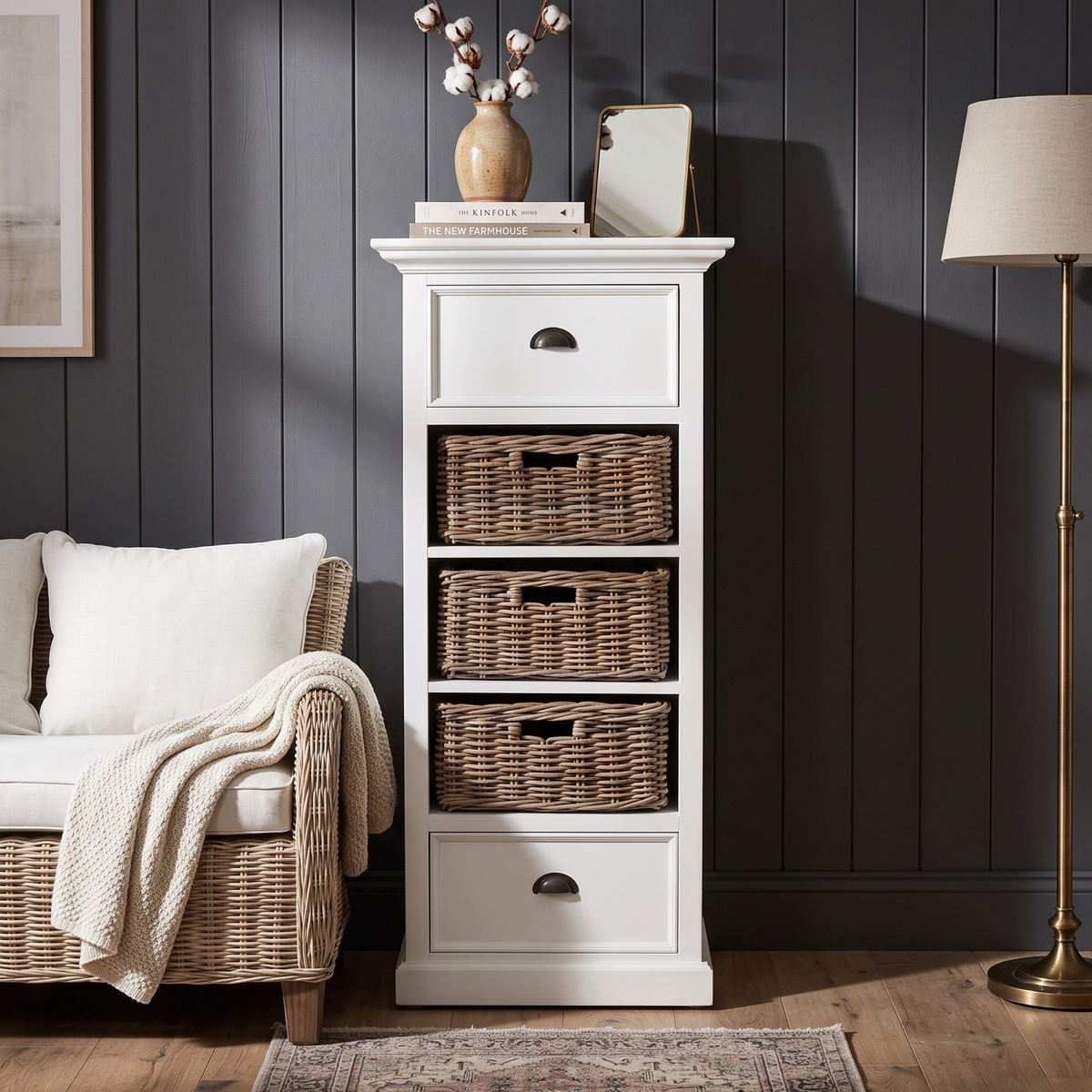 Halifax Grand Storage Unit with Basket Set