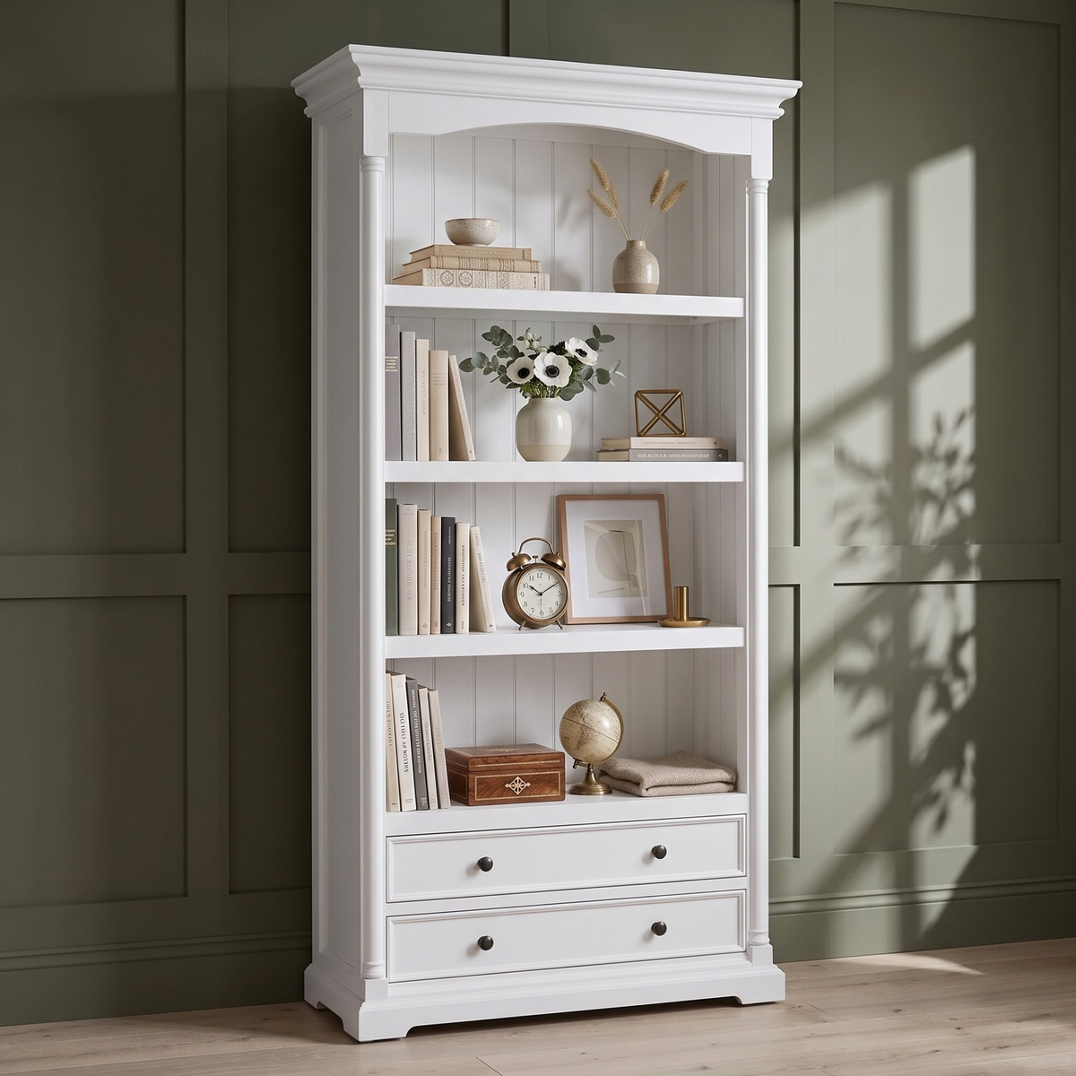 Provence Bookcase with 2 Drawers 40''