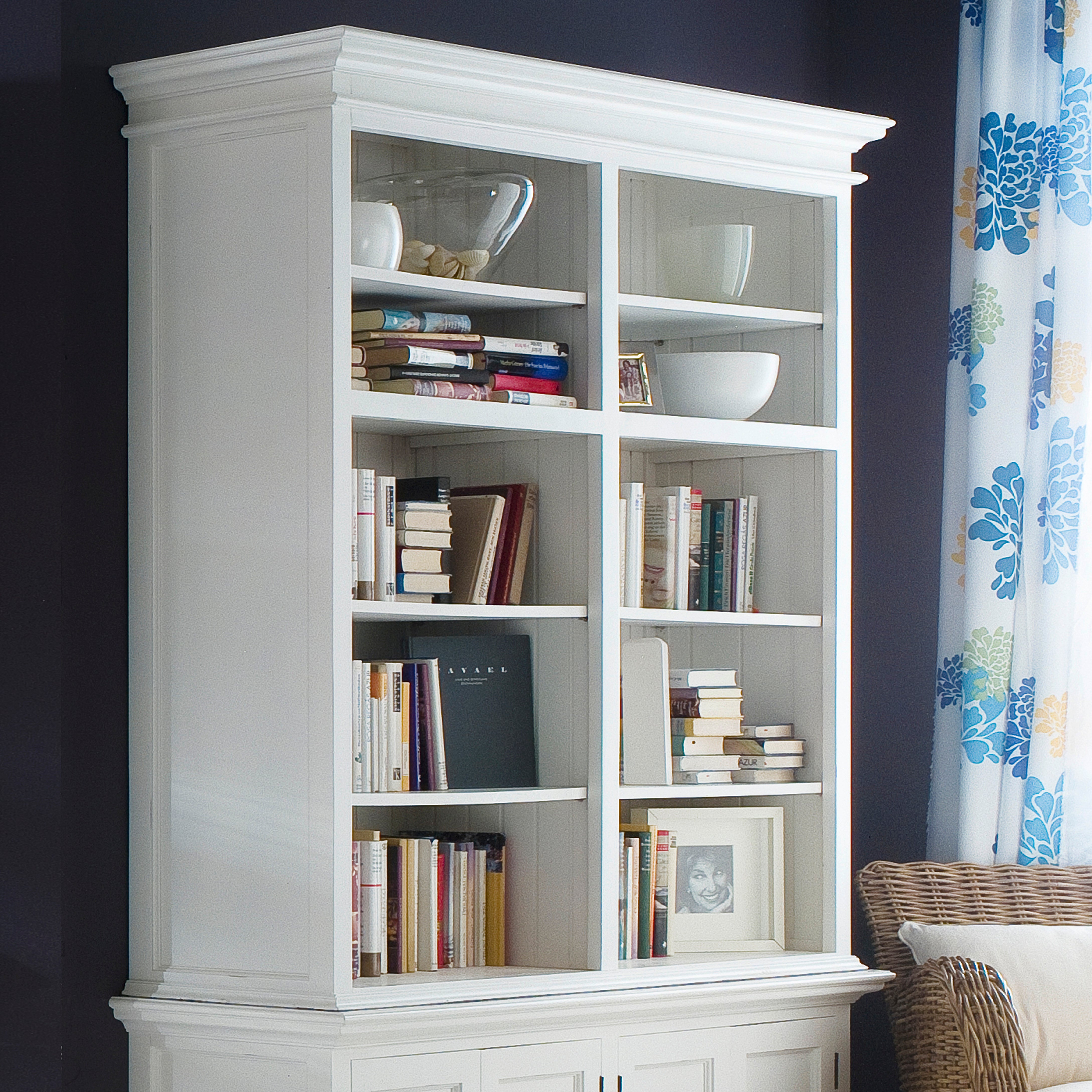 Halifax Medium Hutch Bookcase - White TOP