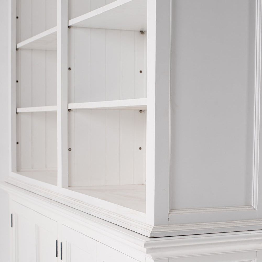 Halifax Medium Hutch Bookcase - White