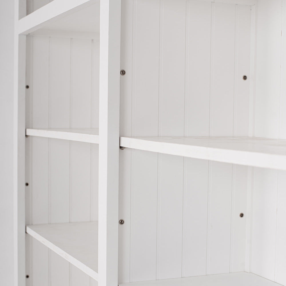 Halifax Medium Hutch Bookcase - White