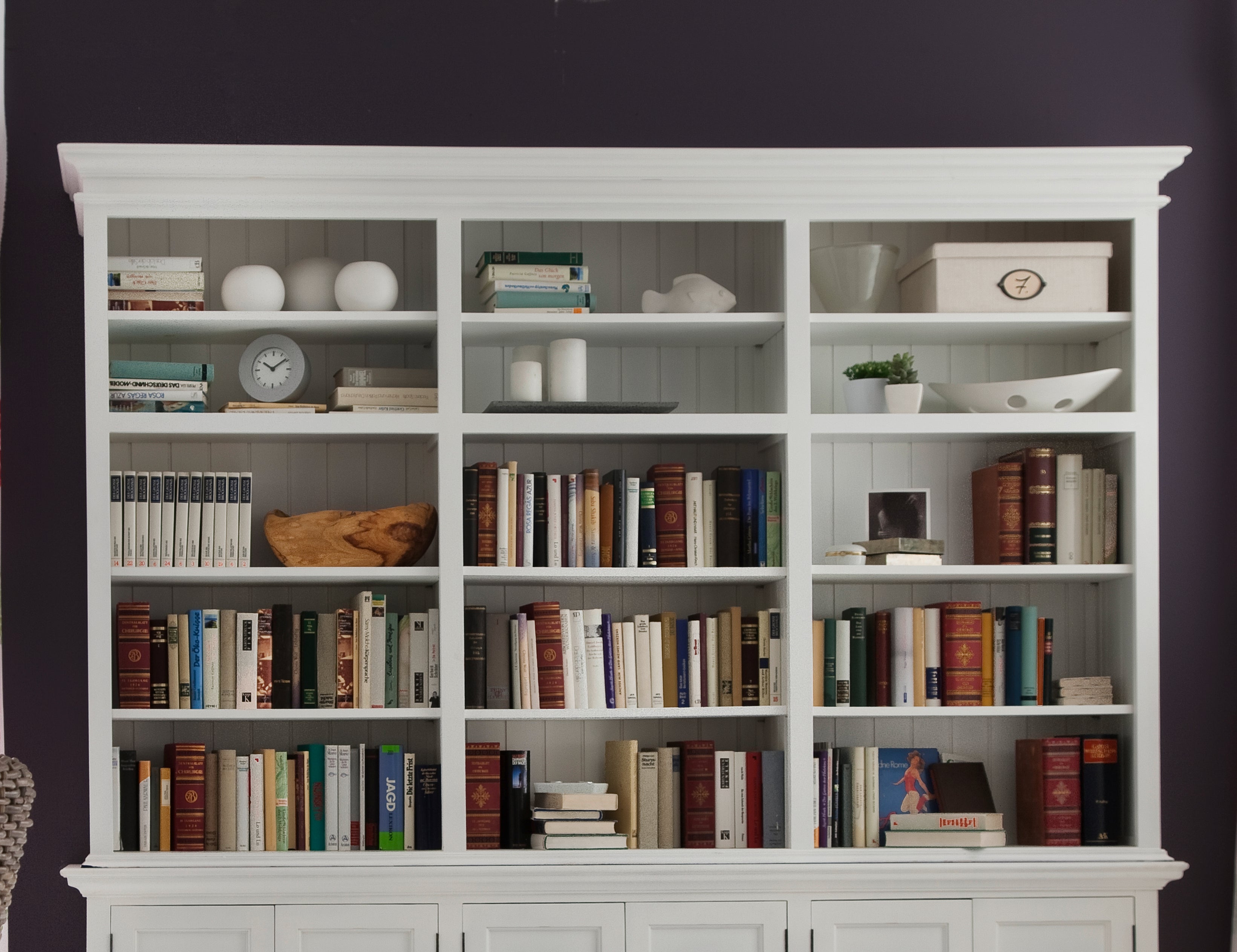 Halifax Large Hutch Bookcase - White TOP