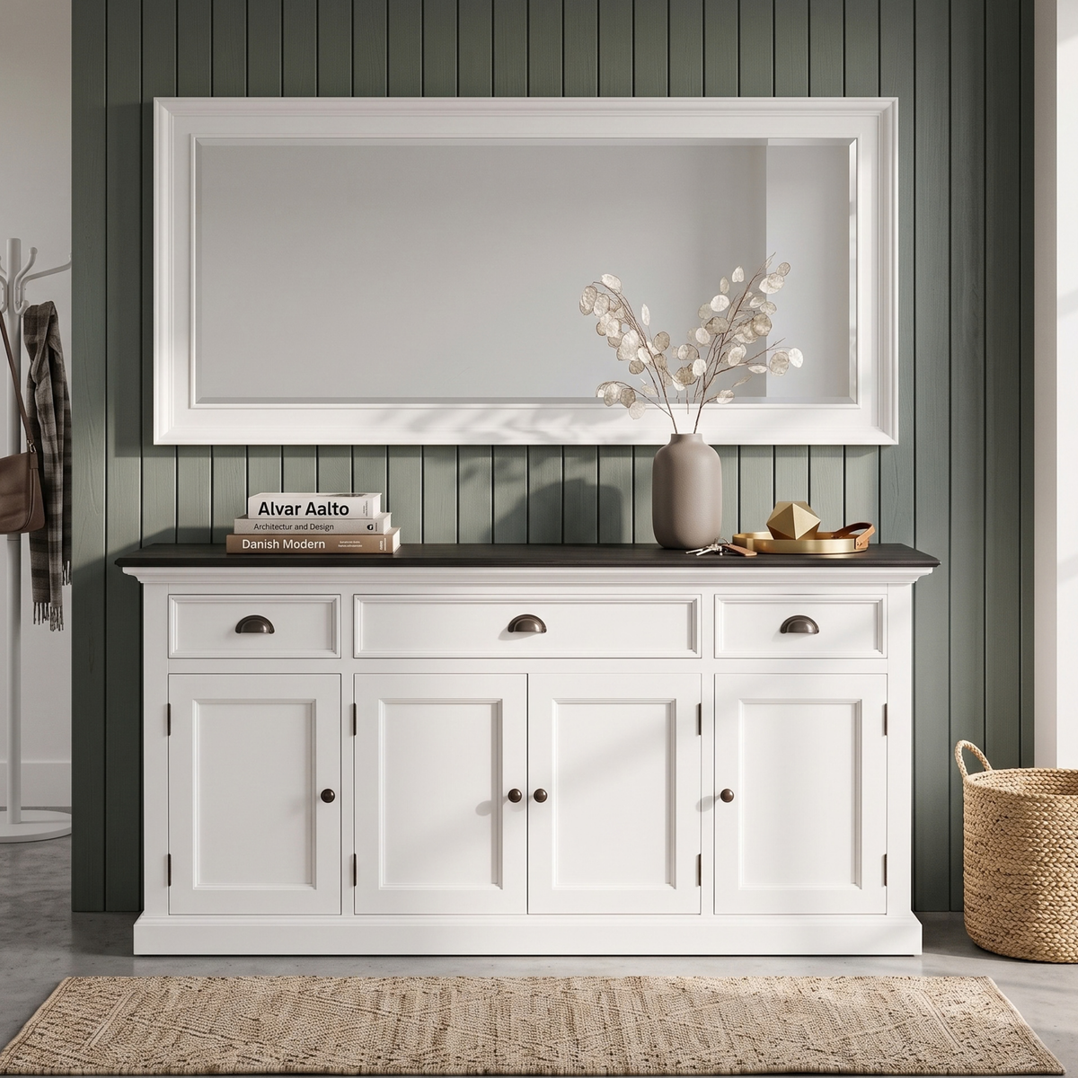 Halifax Contrast Buffet Console Table 65''