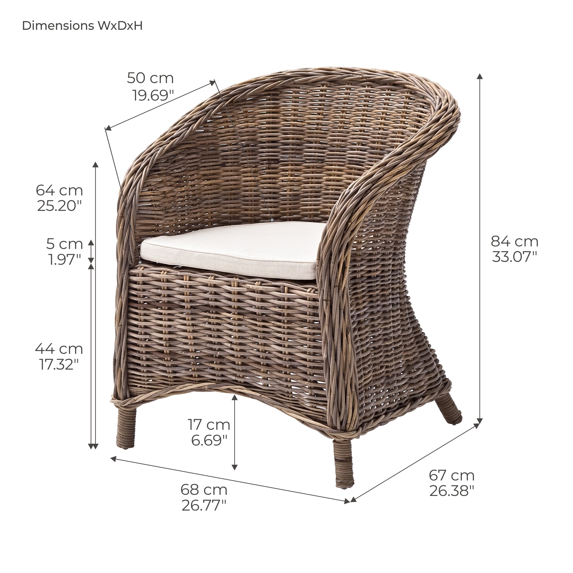 Wickerworks Bonsun Armchair (Set of 2)