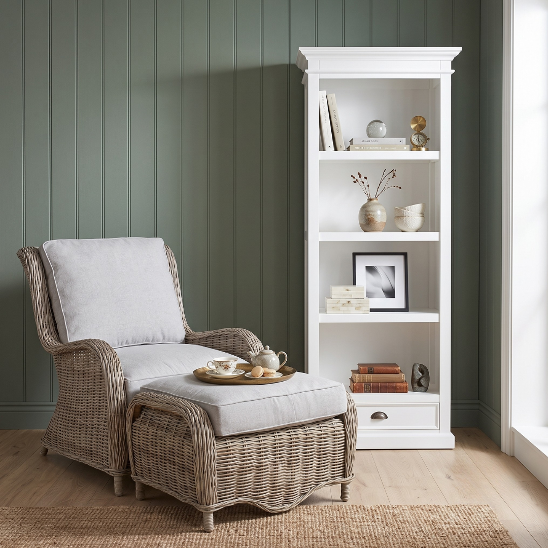 Wickerworks Alderman Chair w/ Footstool