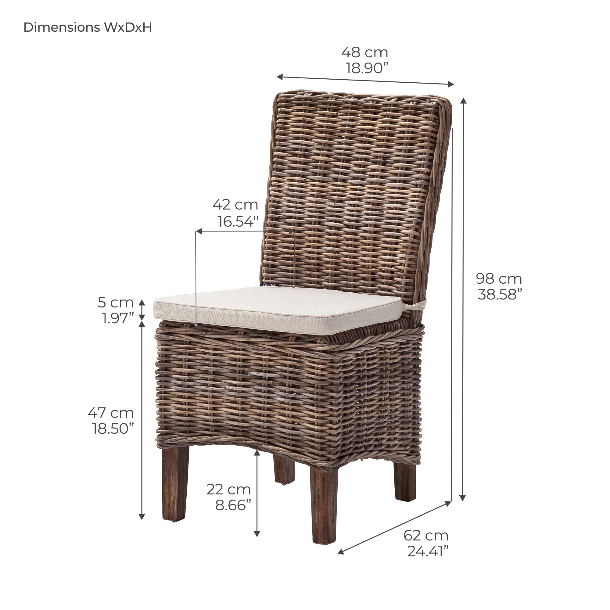 Wickerworks Morin Dining Chair (Set of 2)