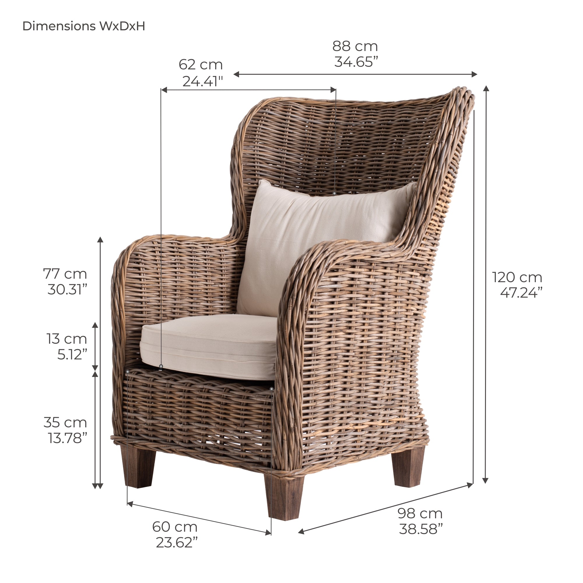 Wickerworks King Chair