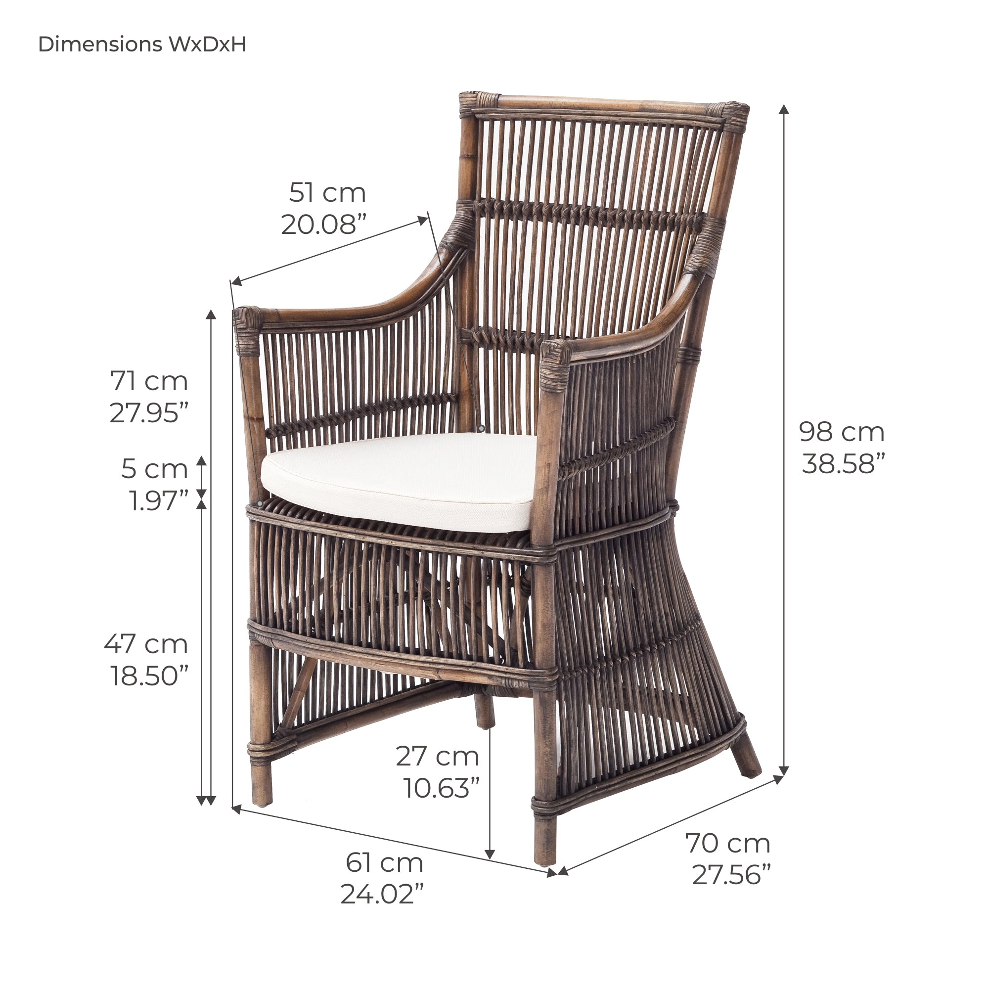 Wickerworks Duchess Chair (Set of 2)