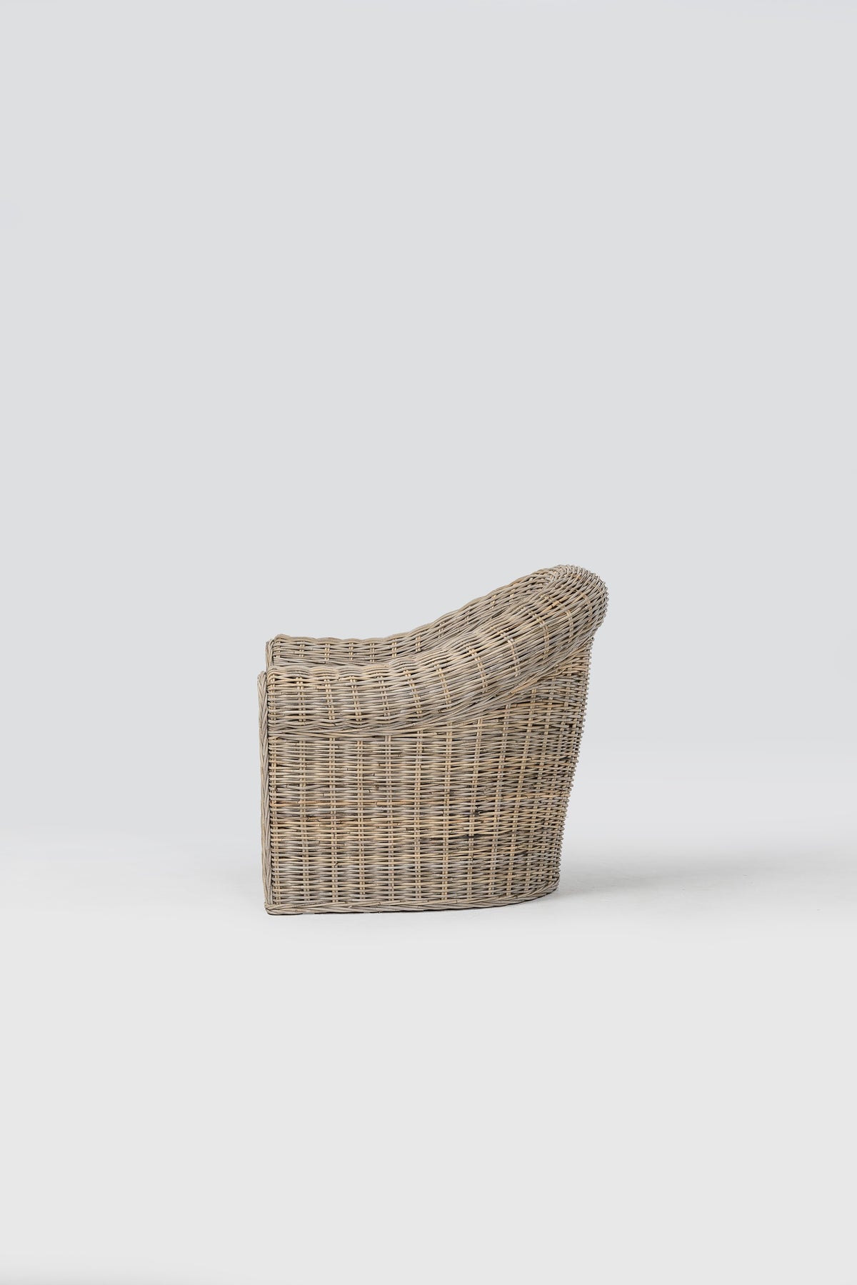 NovaSolo Wickerworks Aegean Chair, Natural Grey, studio view