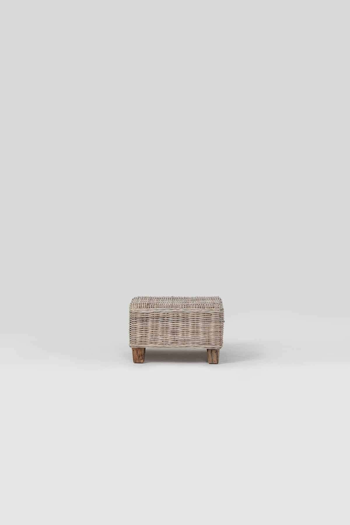 NovaSolo Wickerworks Capri Footrest, Natural Grey, studio view