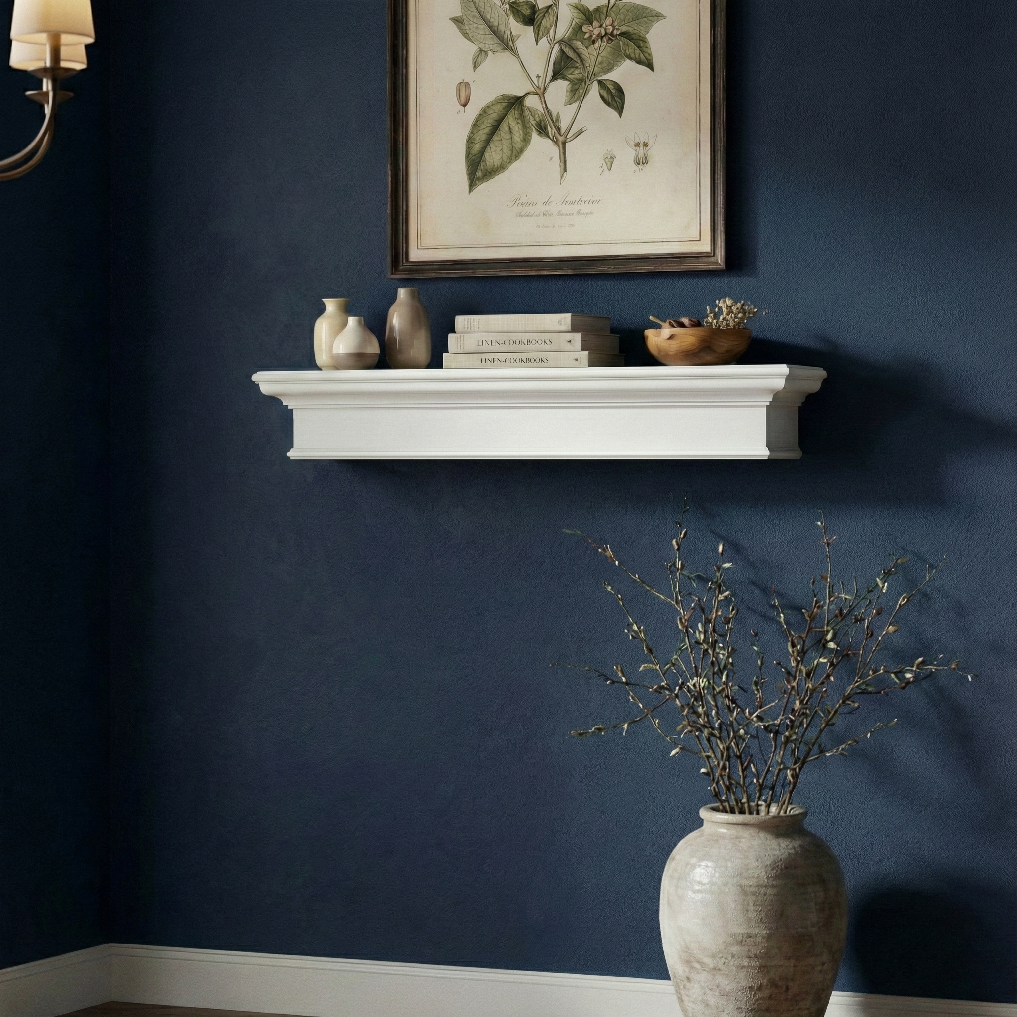 Halifax Floating Wall Shelf, Long