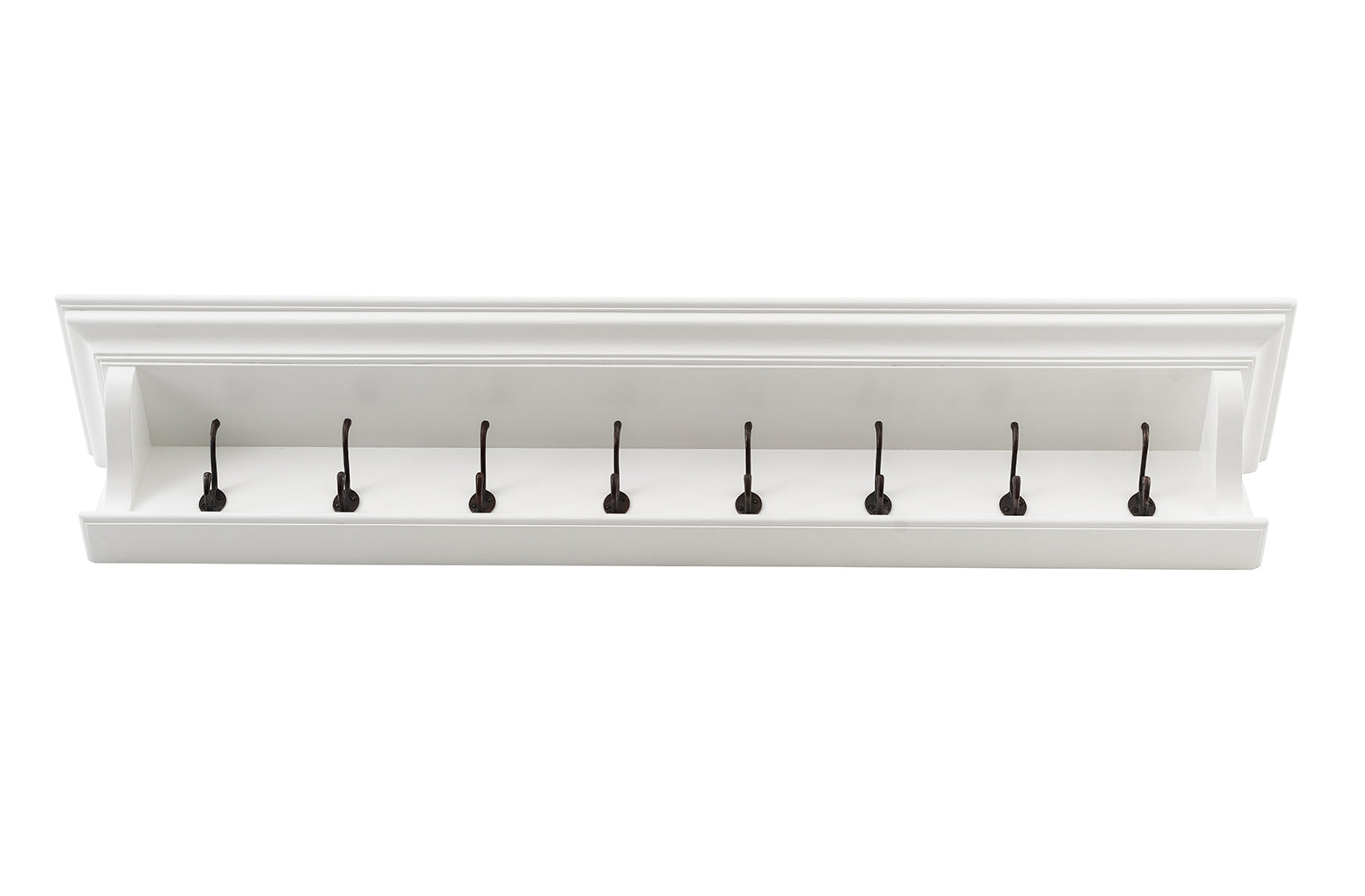 Halifax 8 Hook Coat Rack 130cm - White