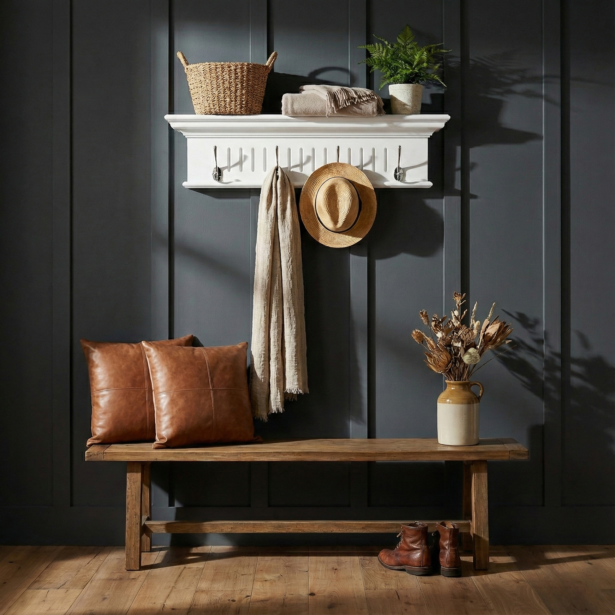 Skansen 4 Hook Coat Rack