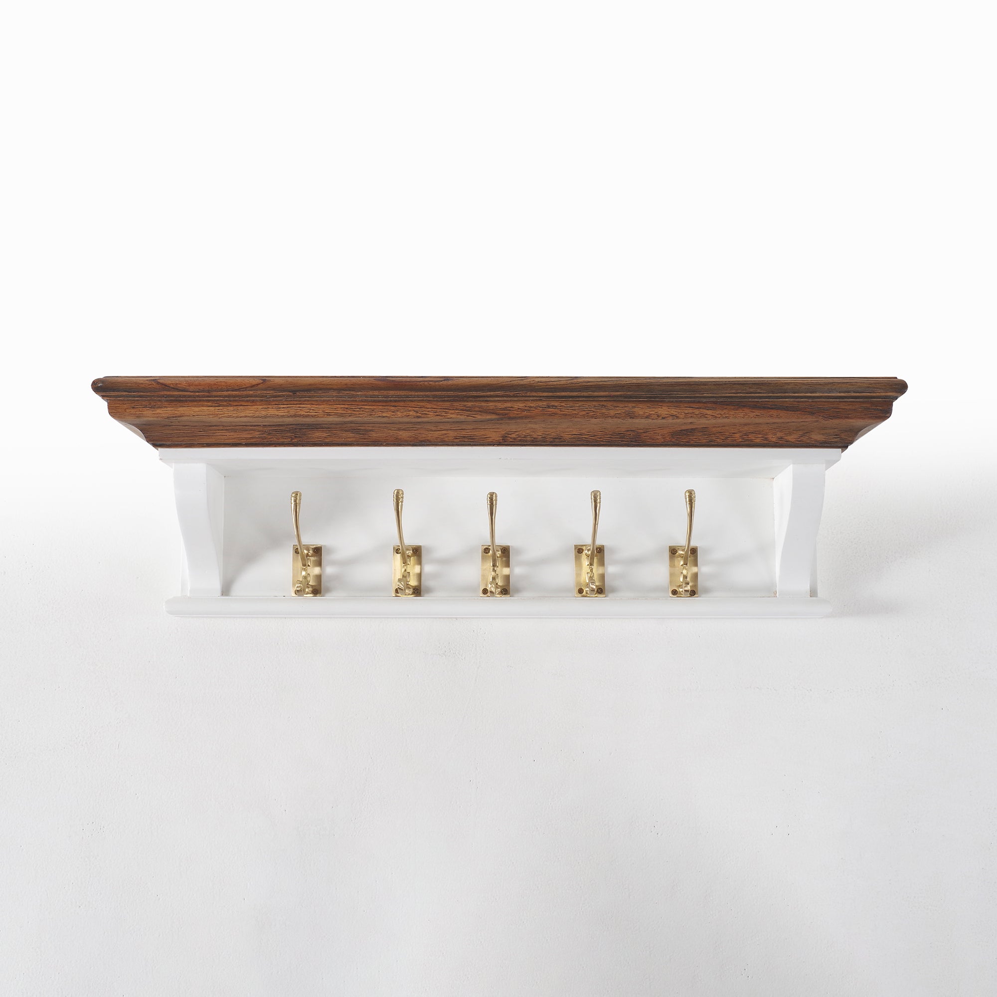 Corfu Provincial Coat Rack, Medium Brown