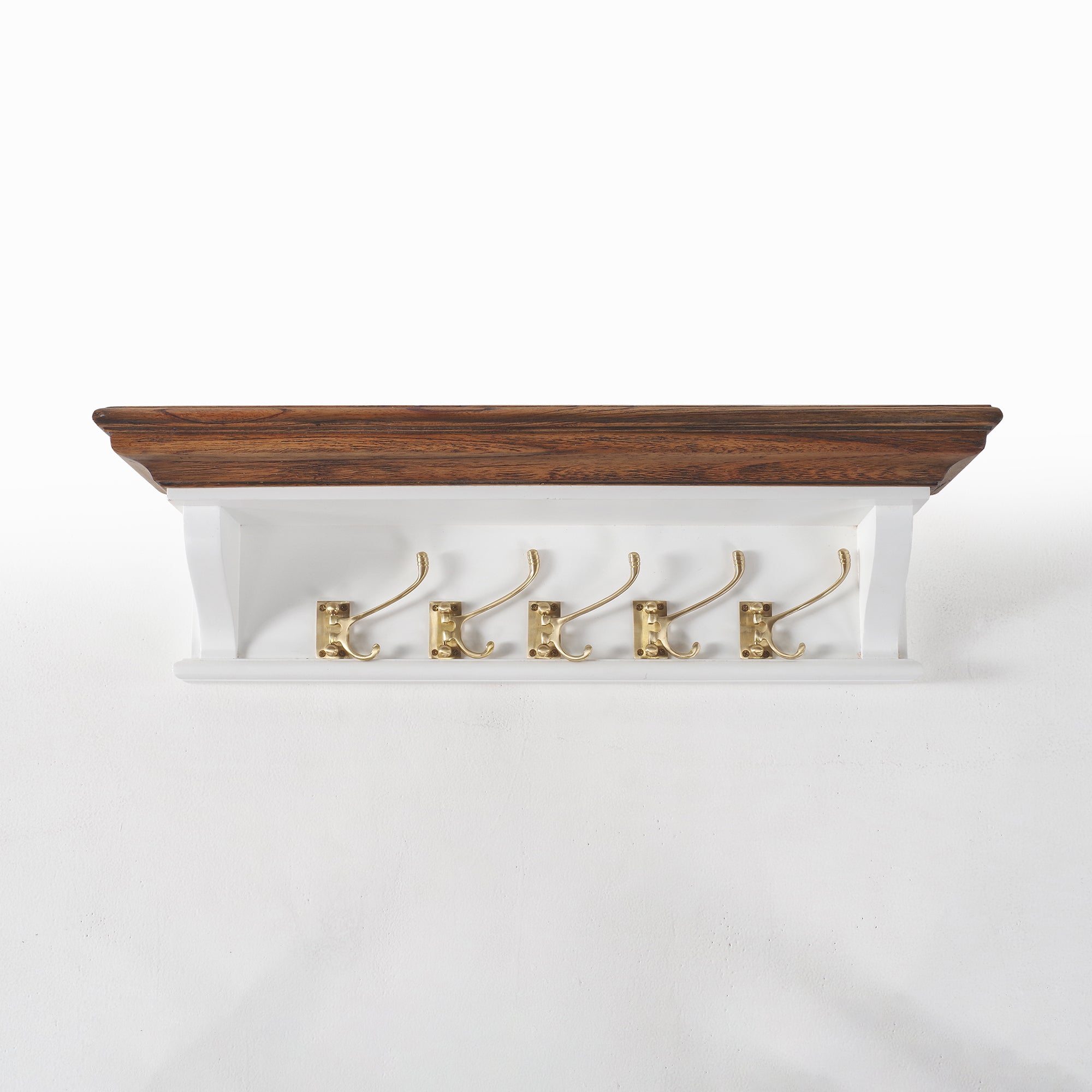 Corfu Provincial Coat Rack, Medium Brown