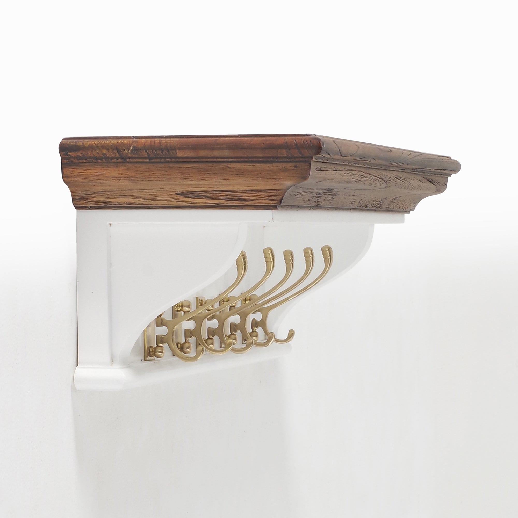 Corfu Provincial Coat Rack, Medium Brown