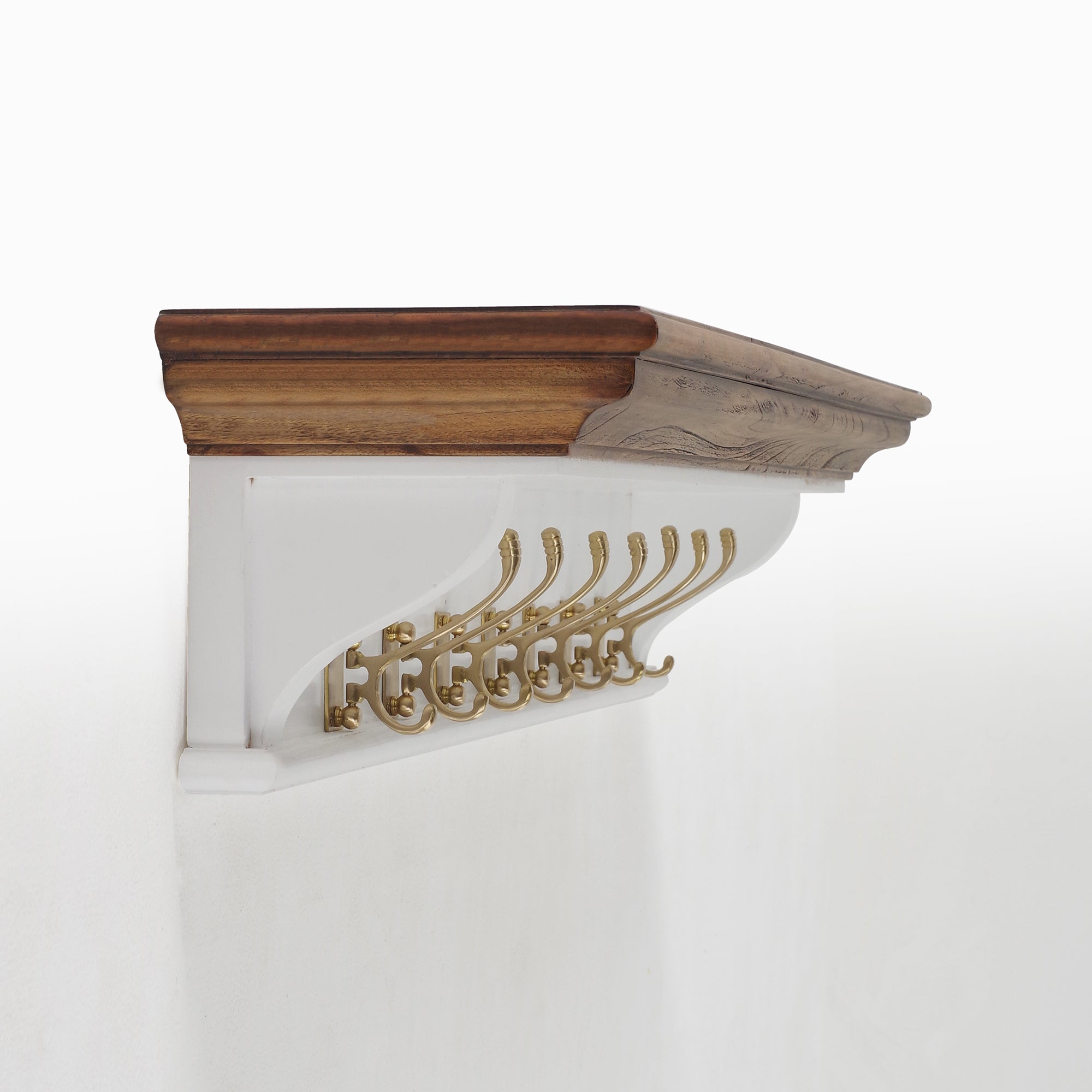 Corfu Provincial Coat Rack, Medium Brown