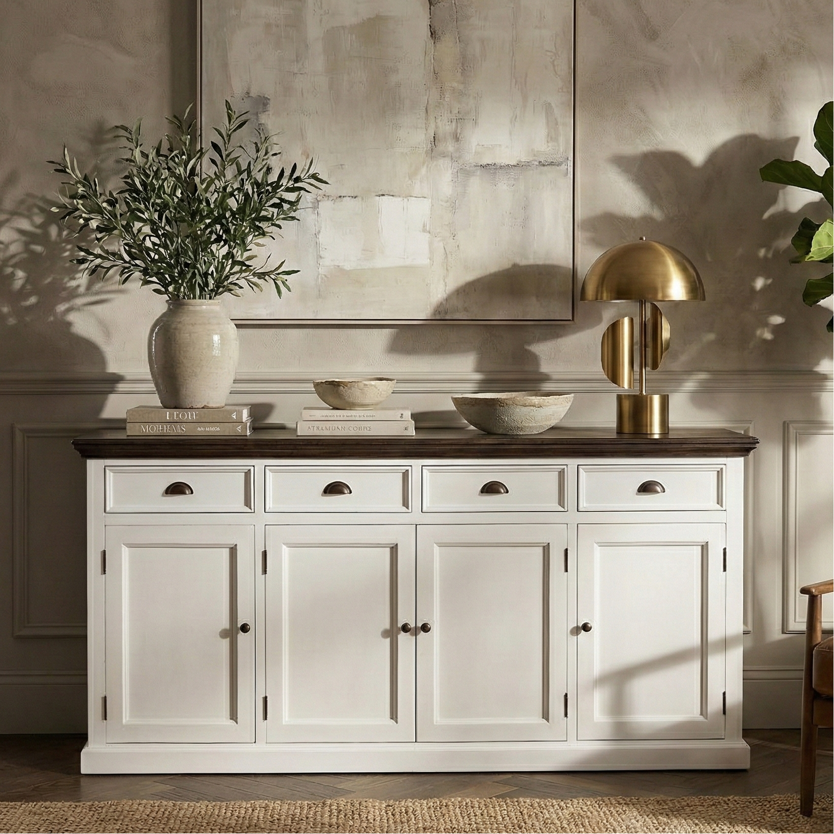 Corfu Large Buffet 4 Doors 4 Drawers 79''