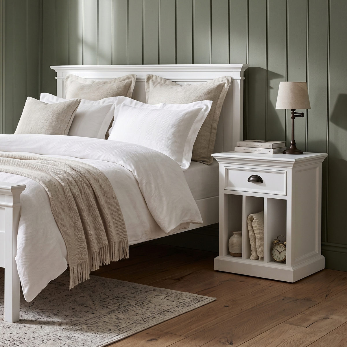 Halifax Bedside Table with Dividers
