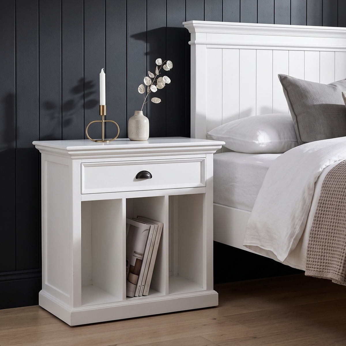 Halifax Grand Bedside Table with Dividers