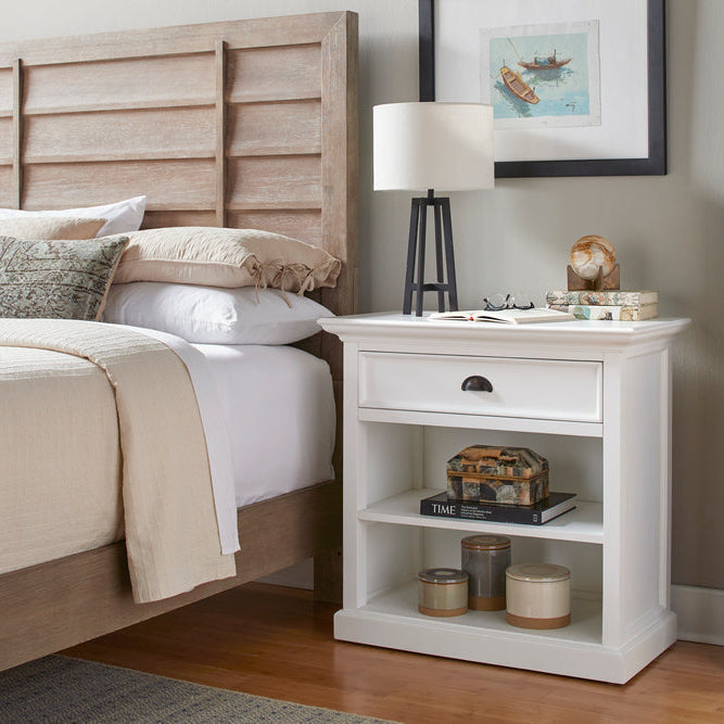 Halifax Grand Bedside Table with Shelves