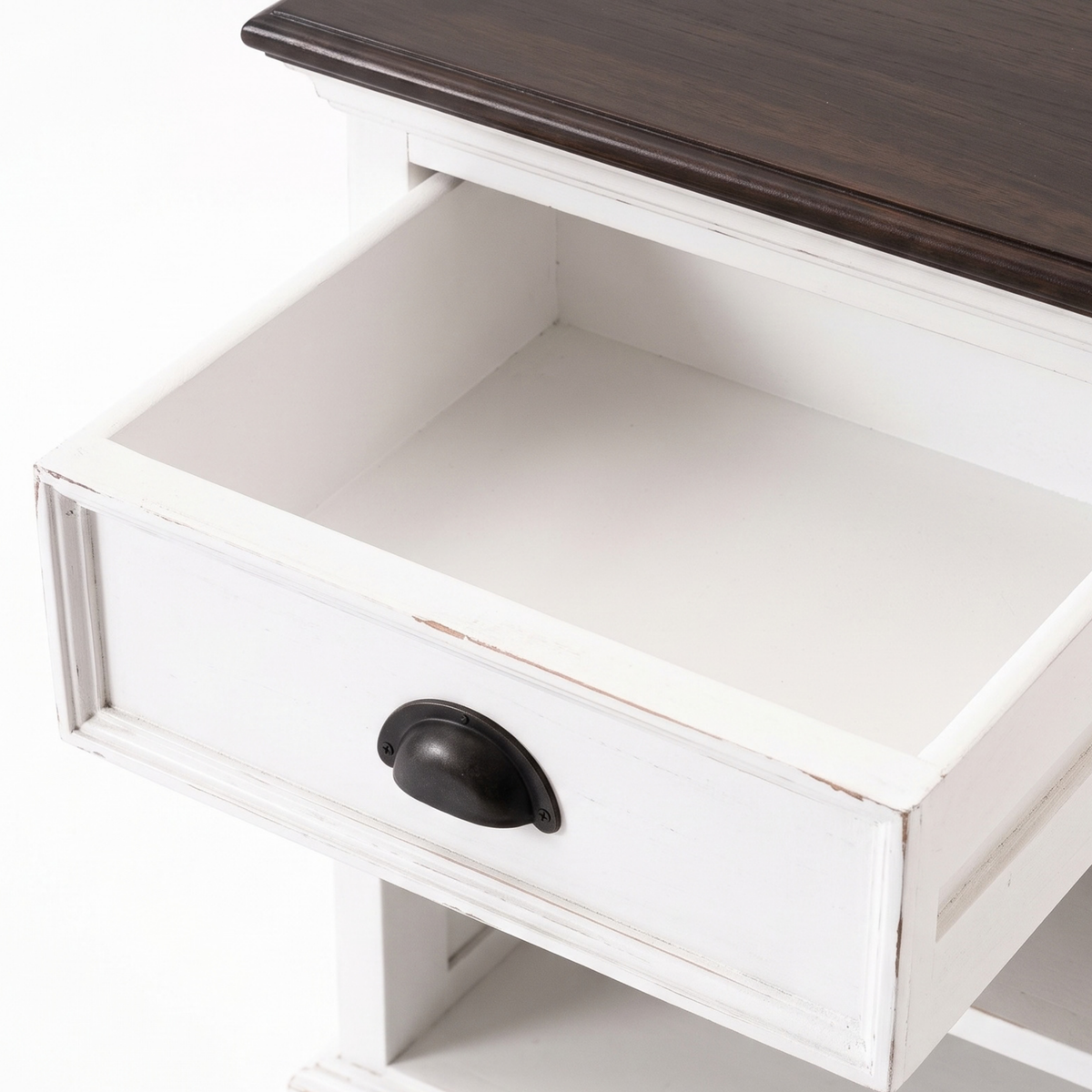 Halifax Accent Bedside Table with Shelves